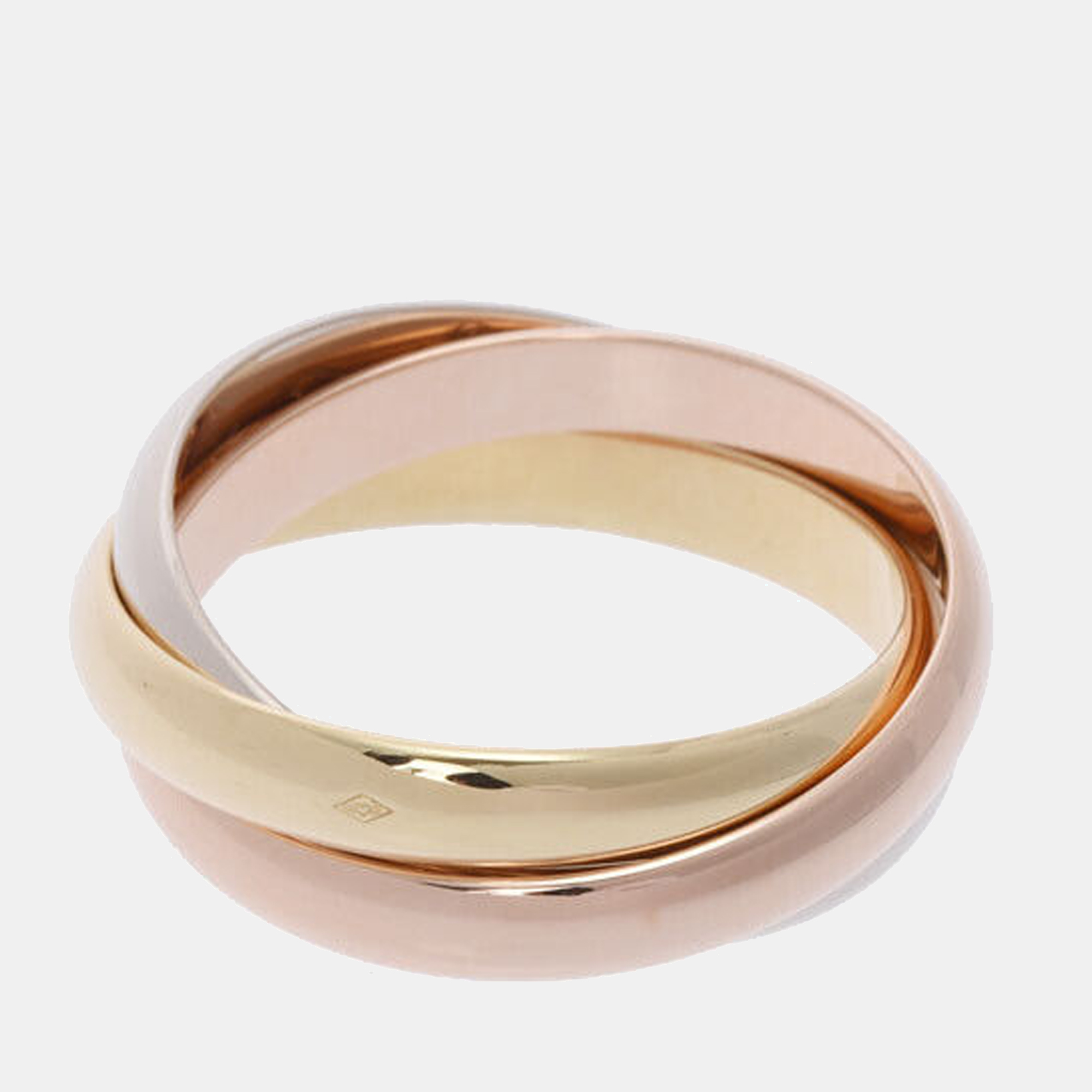 

Cartier Trinity 18K Yellow White and Rose Gold Ring EU 57