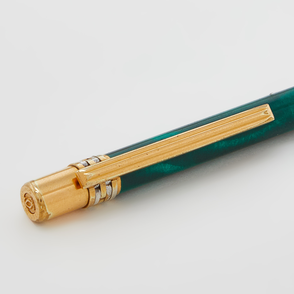 

Cartier Green, Gold Green Lacquer Must de Cartier Pen
