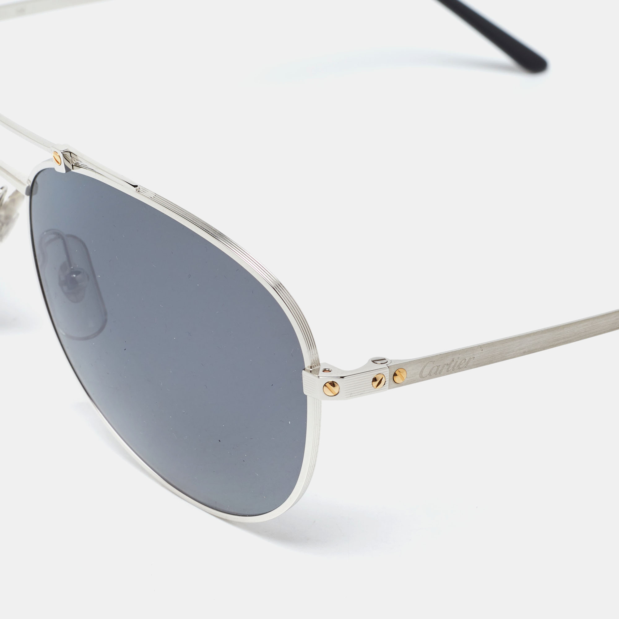 

Cartier Two Tone/Grey CT0083S Pilot Sunglasses