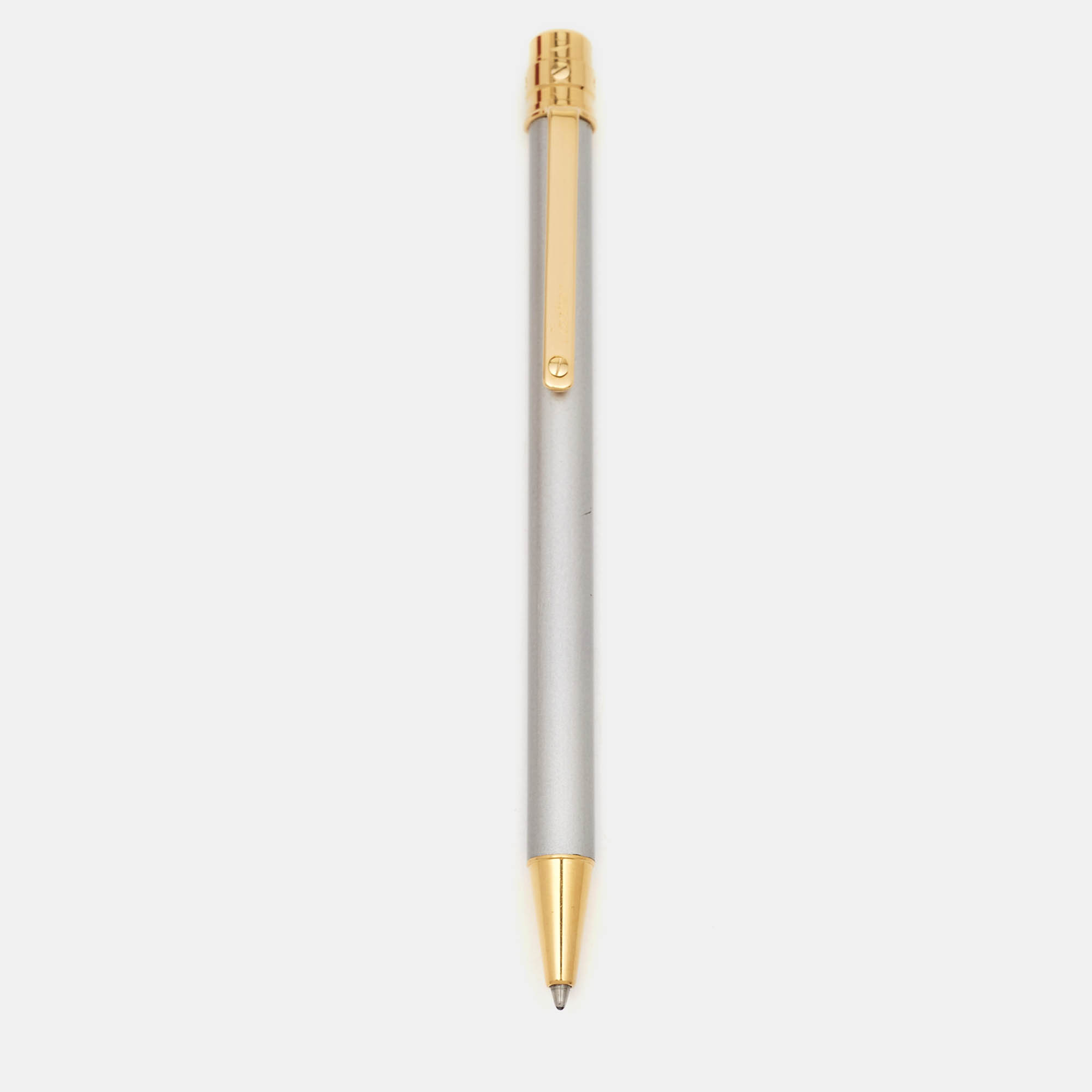 

Cartier Santos de Cartier Silver Lacquer Gold Tone Ballpoint Pen