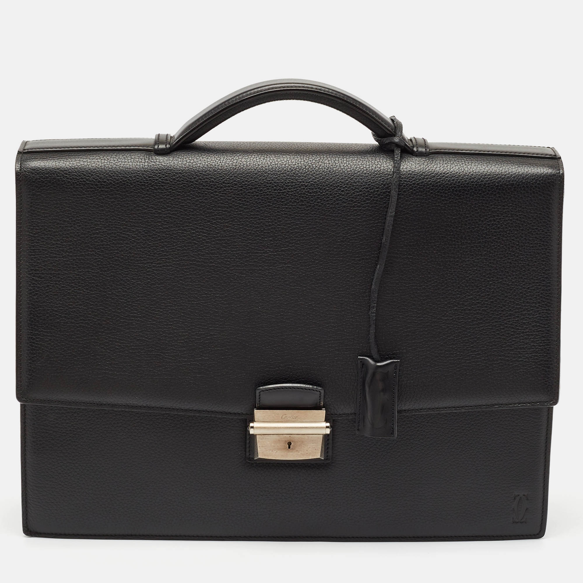 

Cartier Black Leather Pasha Briefcase