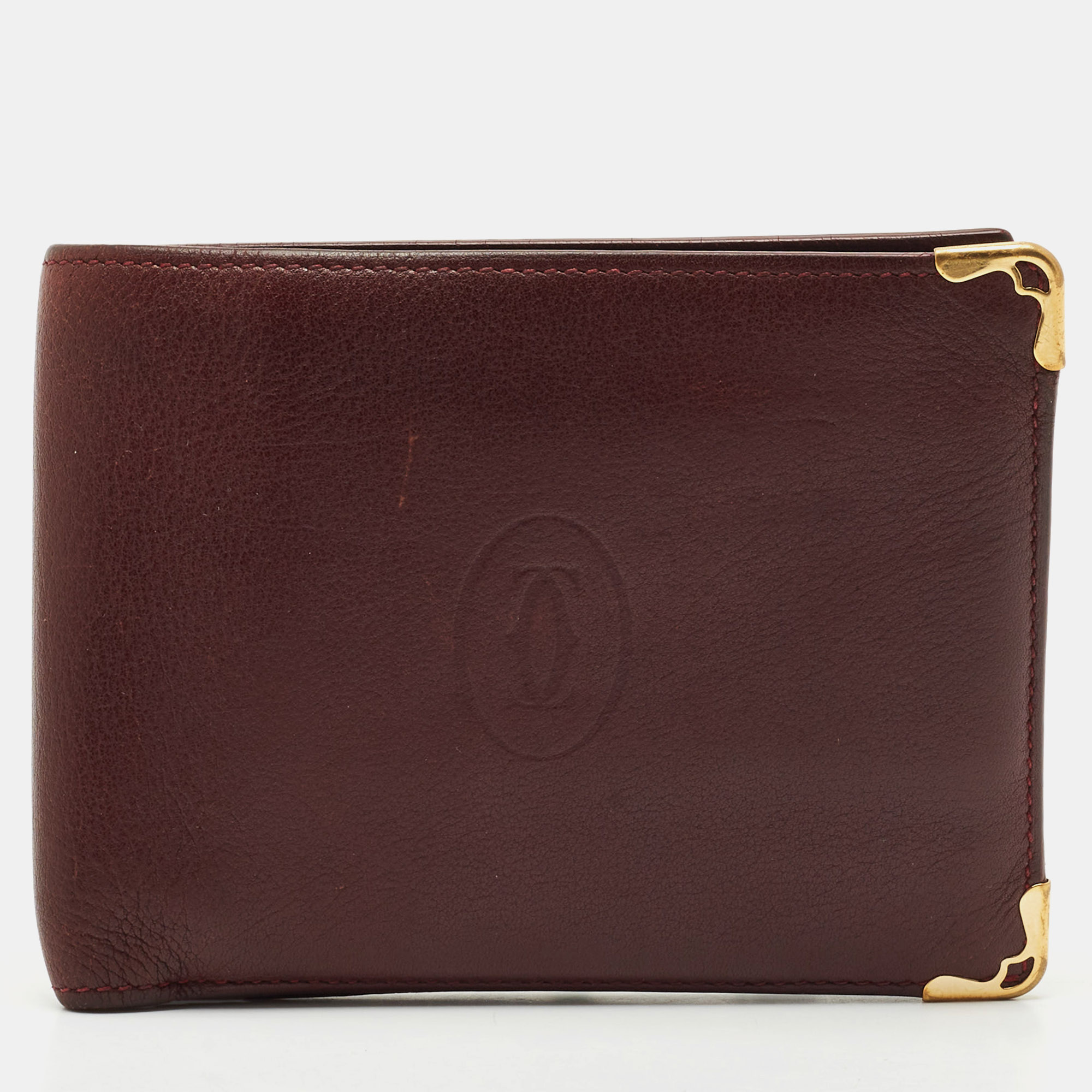 

Cartier Burgundy Leather Le Must De Cartier Bifold Wallet