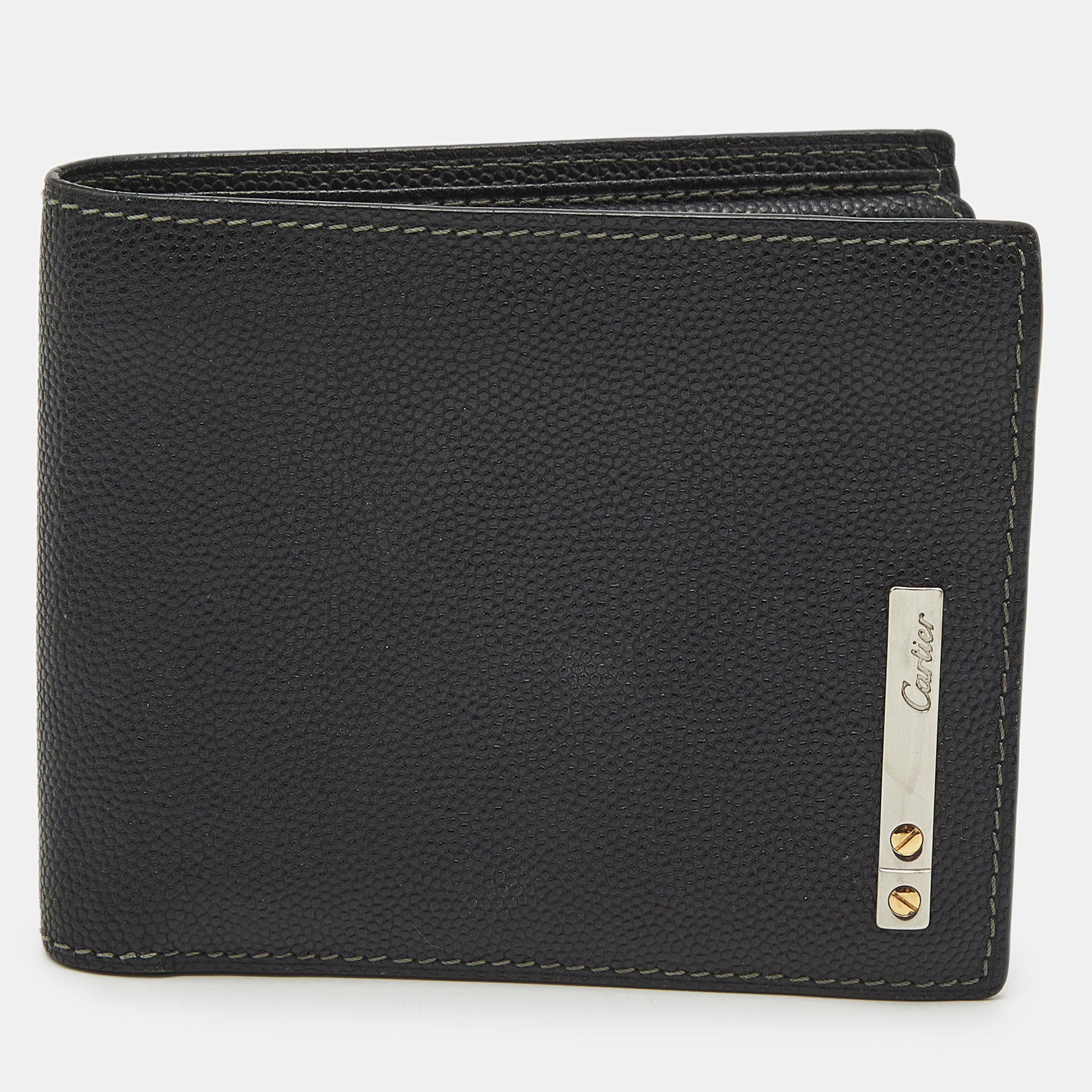 Pre-owned Cartier Bifold Wallet In Black