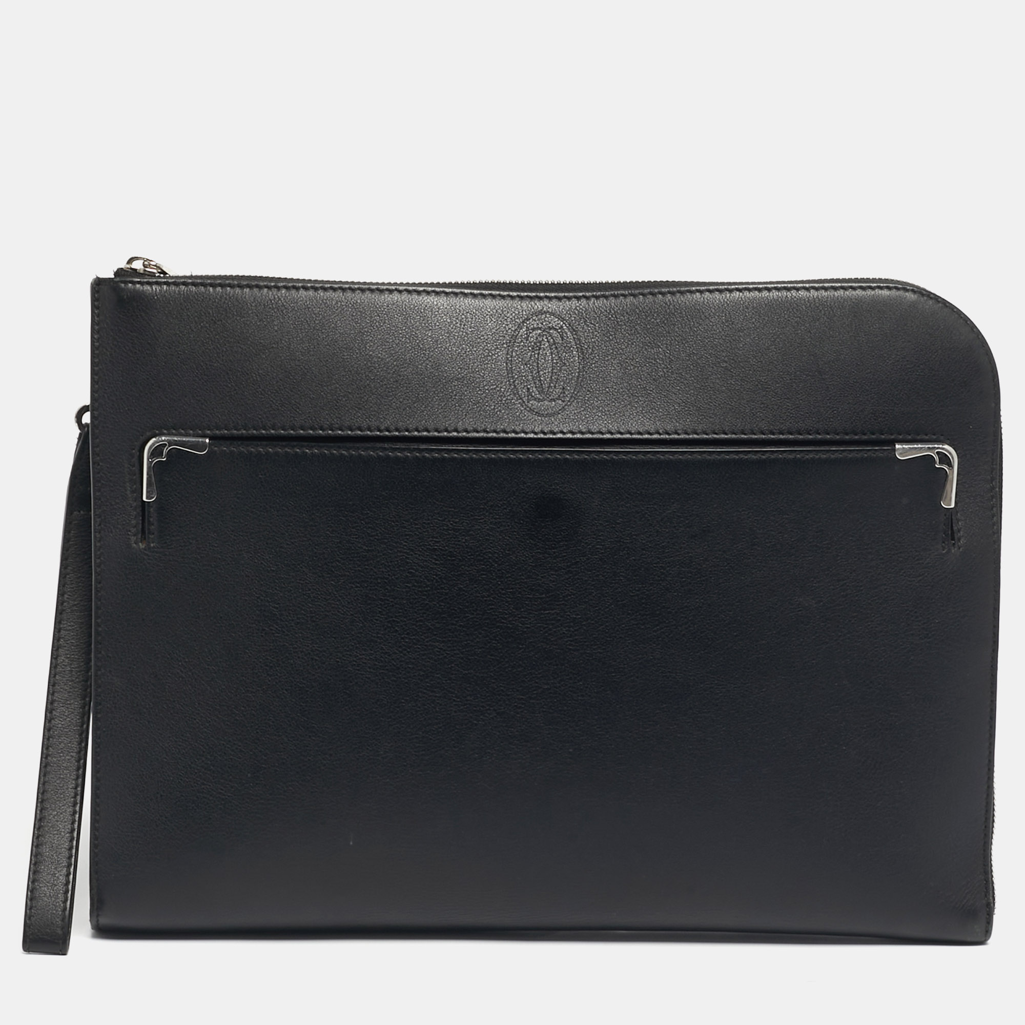 

Cartier Black Leather Must De Cartier Portfolio Pouch