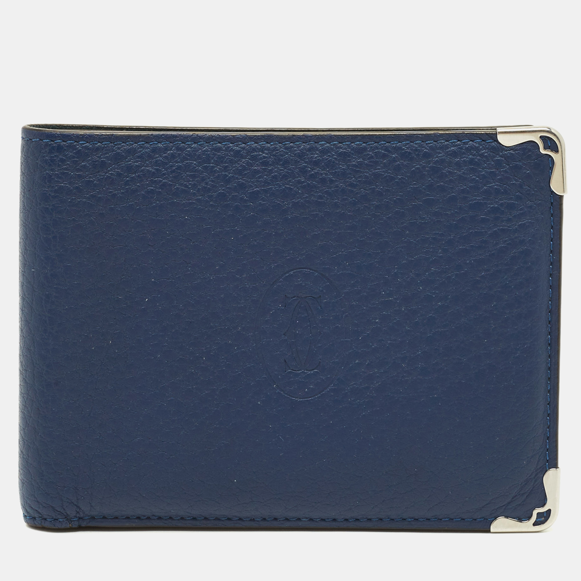 

Cartier Must de Cartier Blue Leather Bifold Wallet