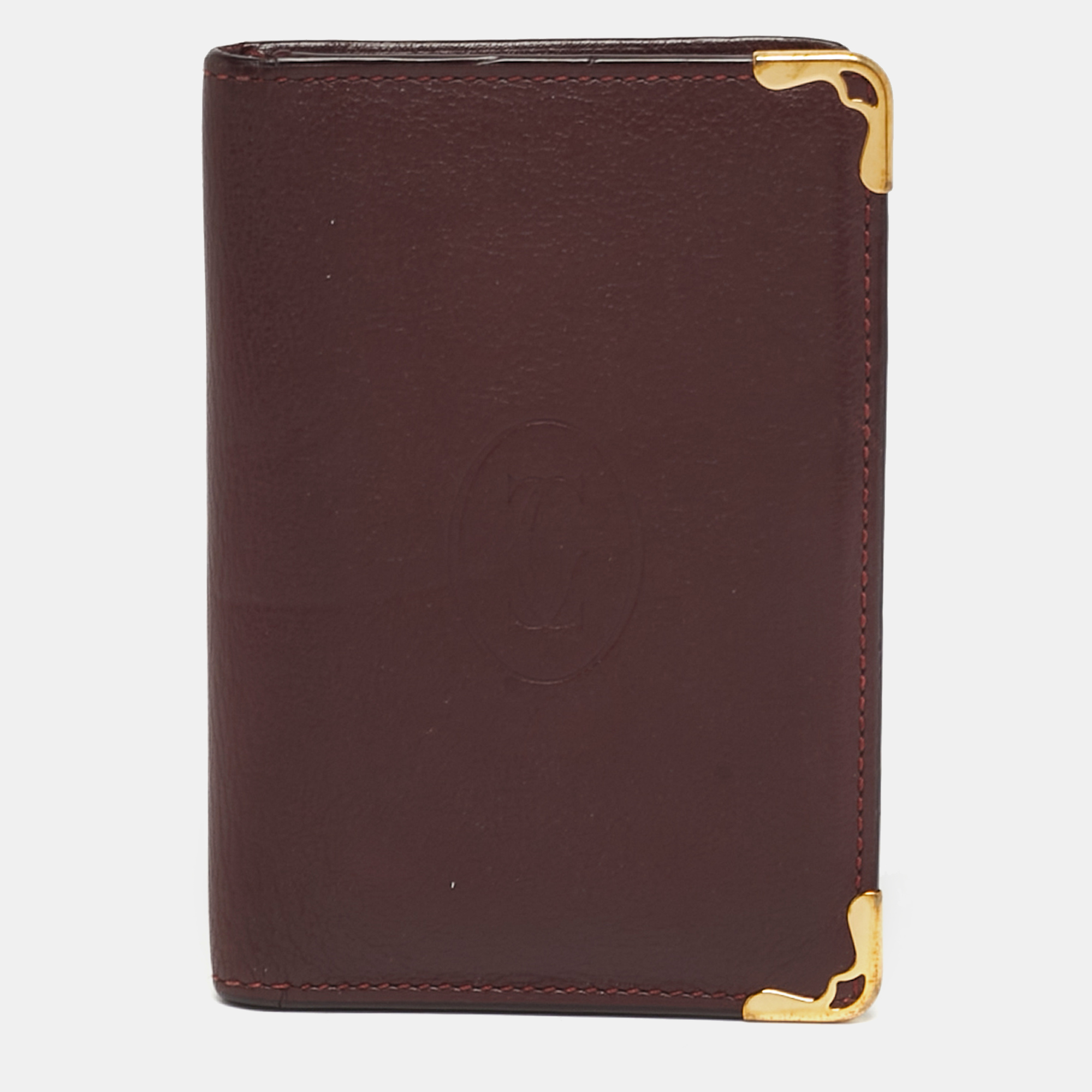 

Cartier Must de Cartier Burgundy Leather Bifold Wallet