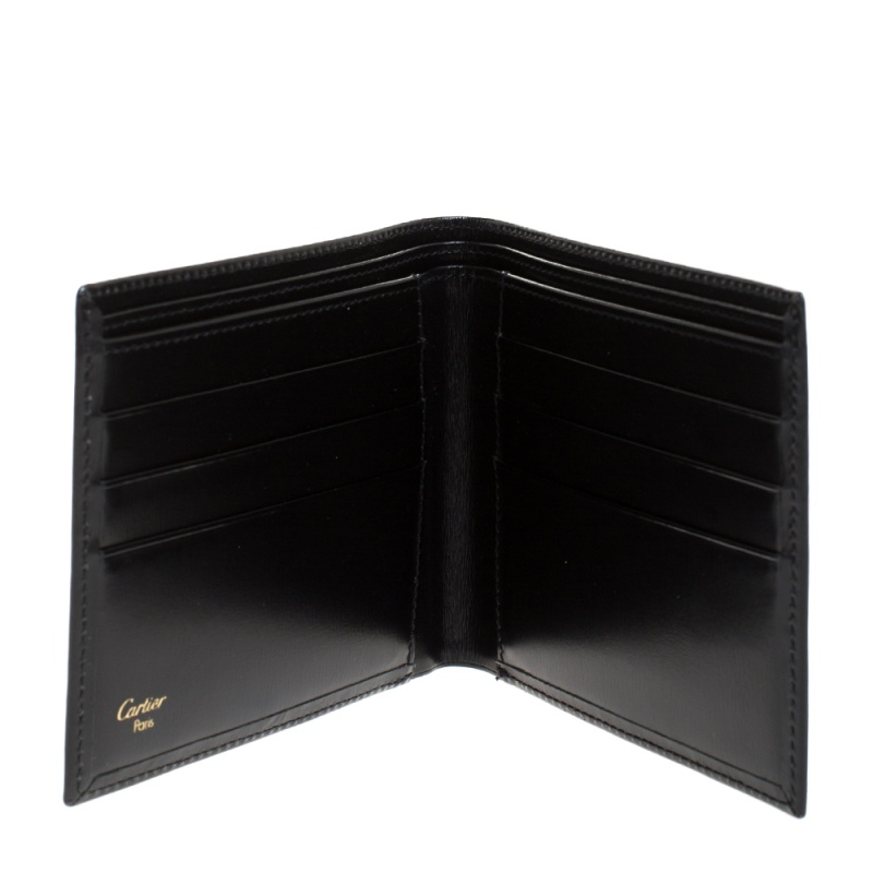 

Cartier Black Leather Must De Cartier Bifold Wallet