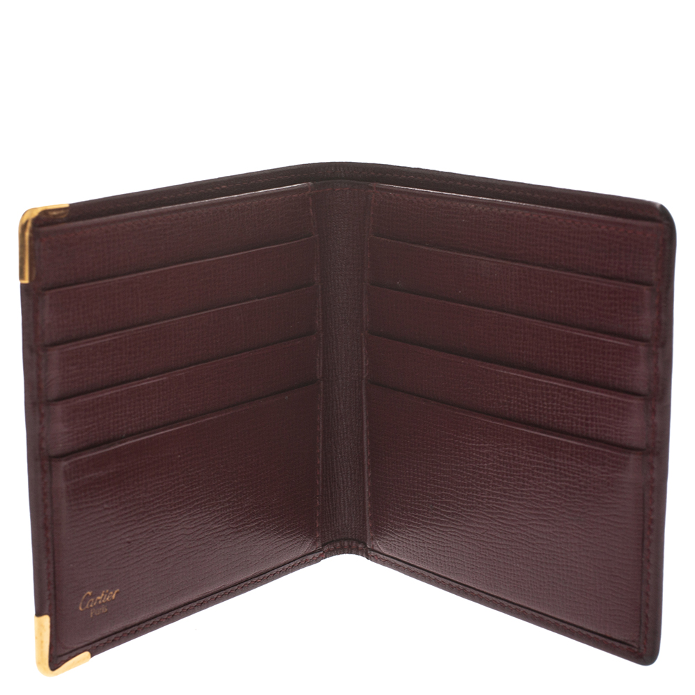 

Cartier Burgundy Leather Must De Cartier Bifold Wallet