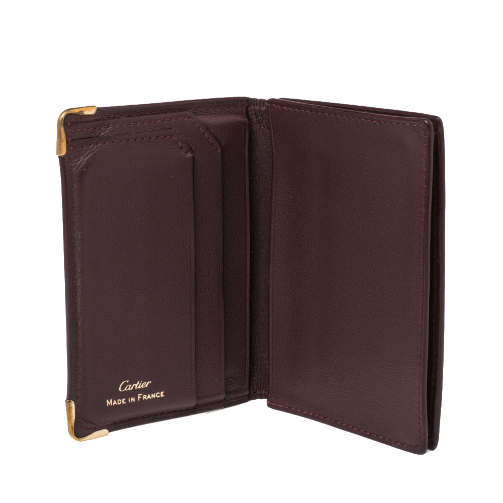 

Cartier Burgundy Leather Must De Cartier Card Holder