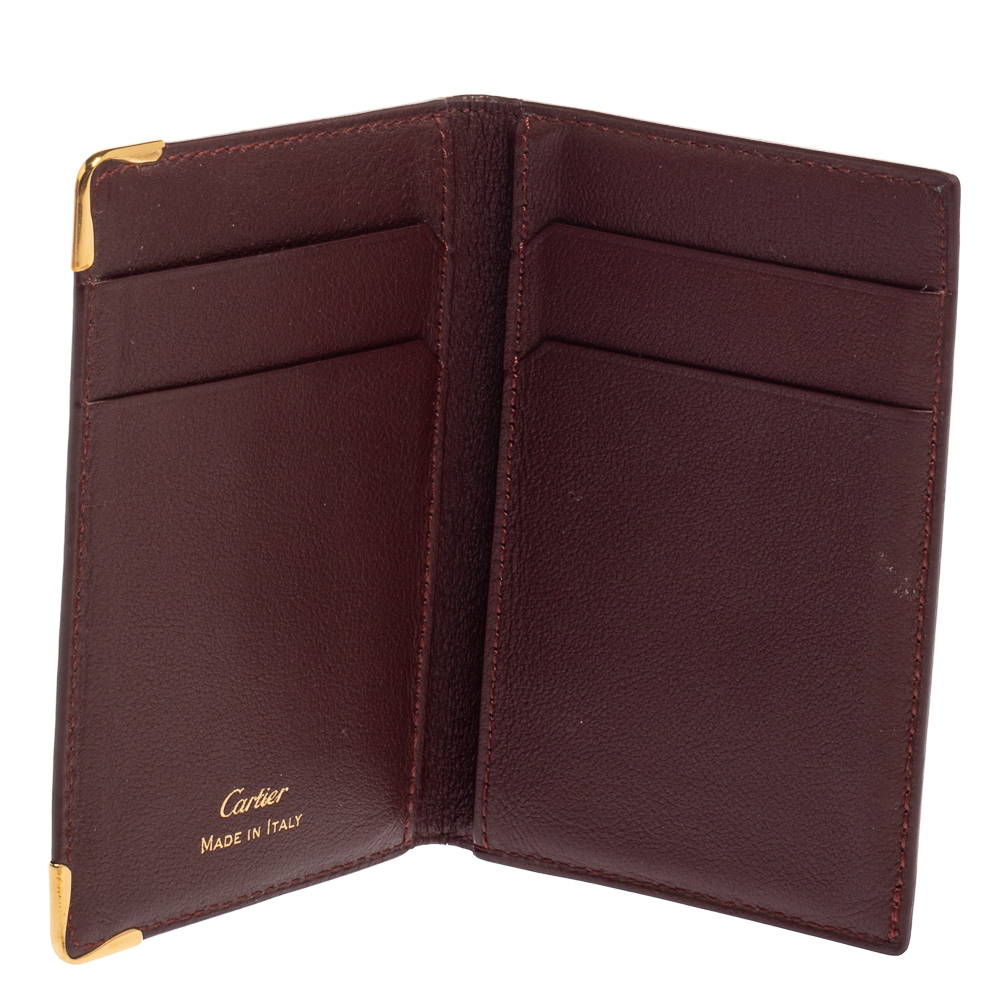 

Cartier Burgundy Leather Must De Cartier Card Holder