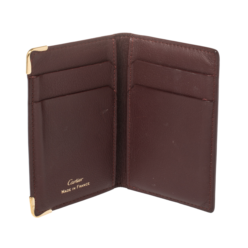

Cartier Burgundy Leather Must De Cartier Card Holder