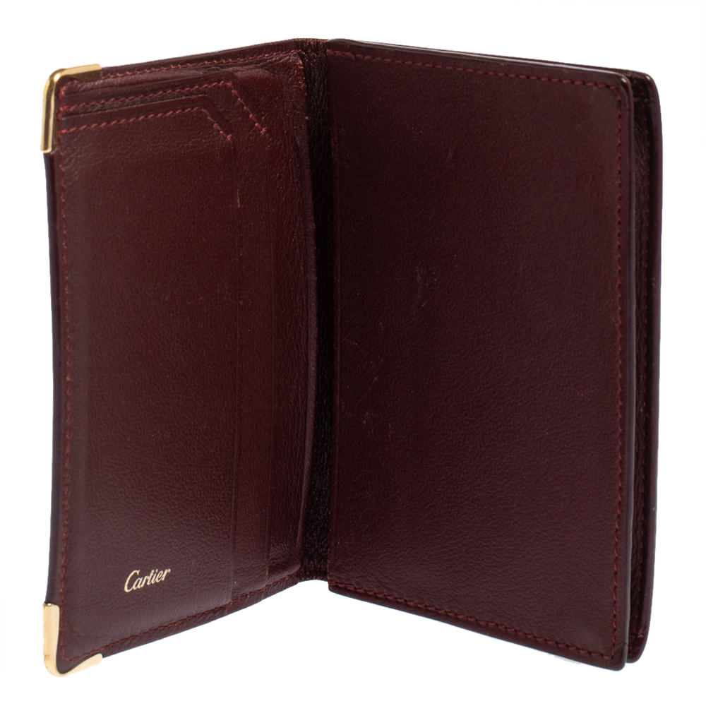 

Cartier Burgundy Leather Must De Cartier Card Holder