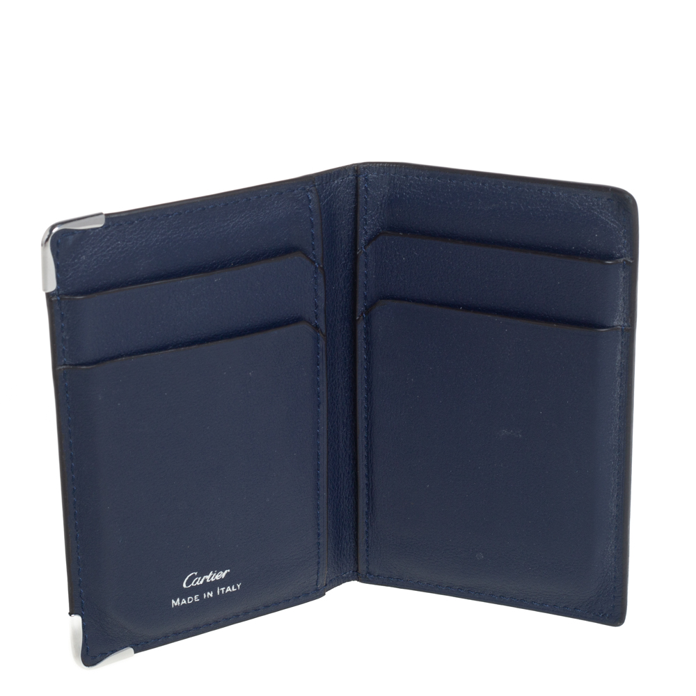 

Cartier Navy Blue Leather Must de Cartier Card Holder