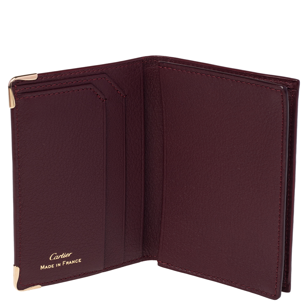 

Cartier Burgundy Leather Must De Cartier Card Holder