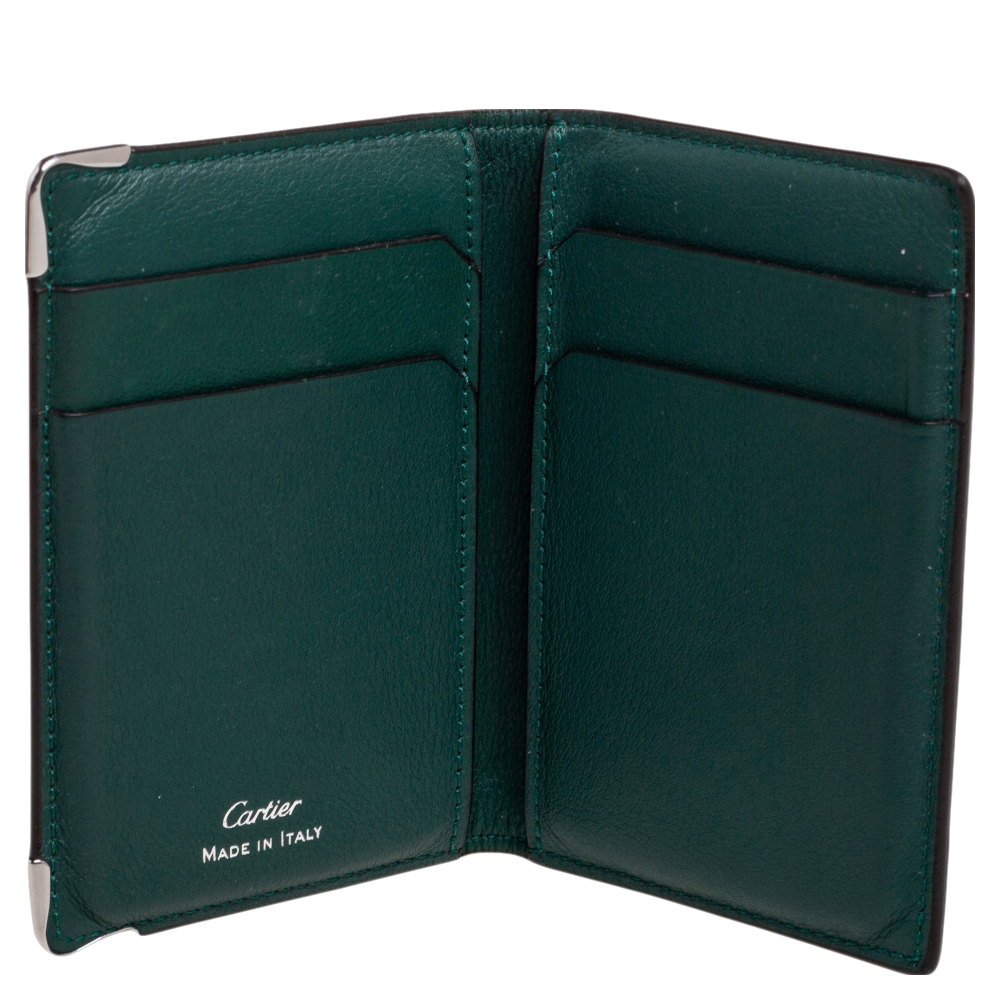 

Cartier Green Leather Must de Cartier Card Holder