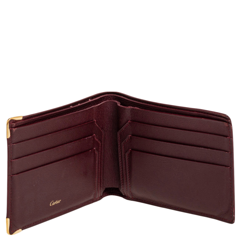 

Cartier Burgundy Leather Must De Cartier Bifold Wallet