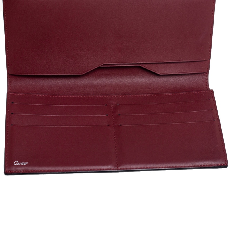 

Cartier Black Leather Louis Cartier Bifold Continental Wallet