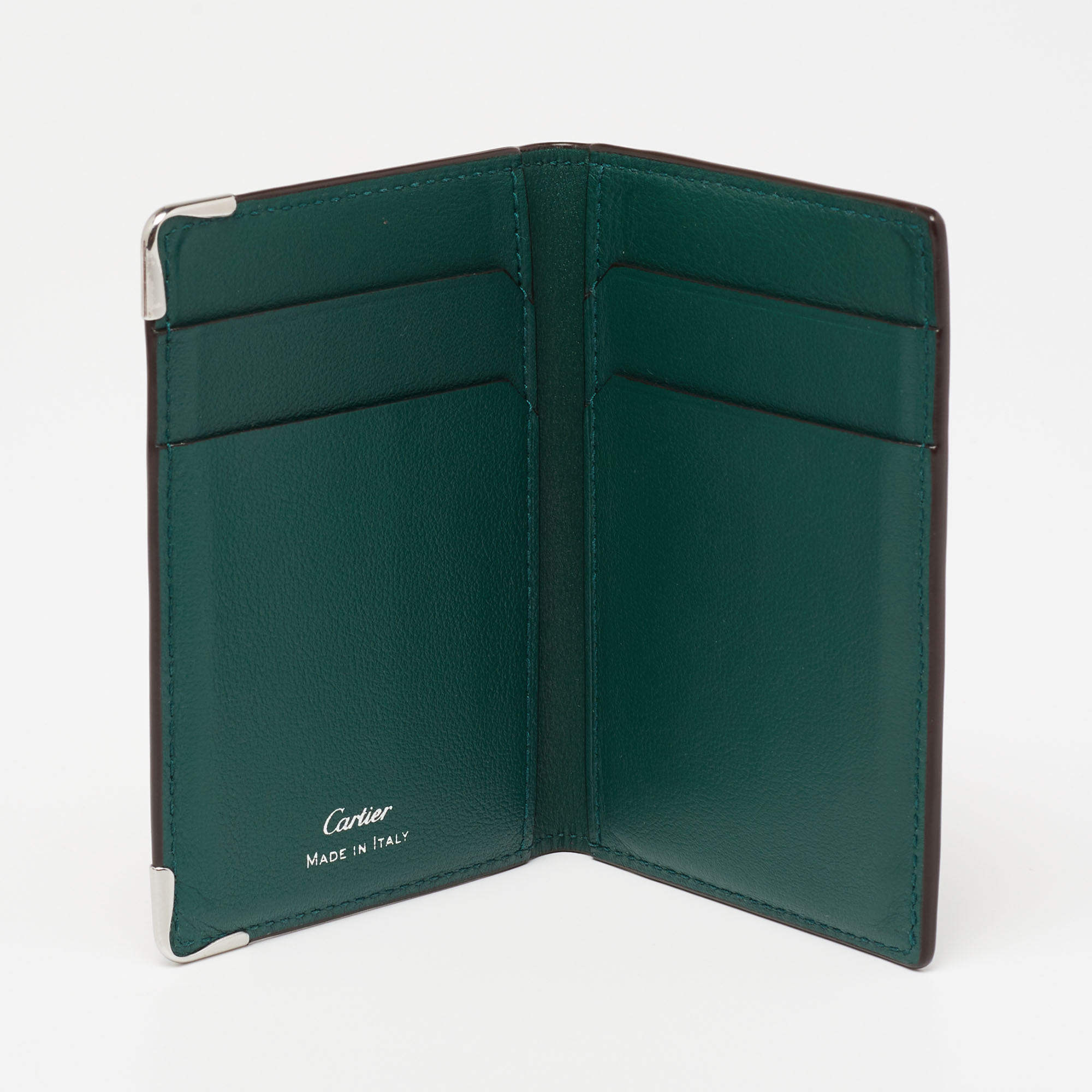 

Cartier Green Leather Must De Cartier Card Holder