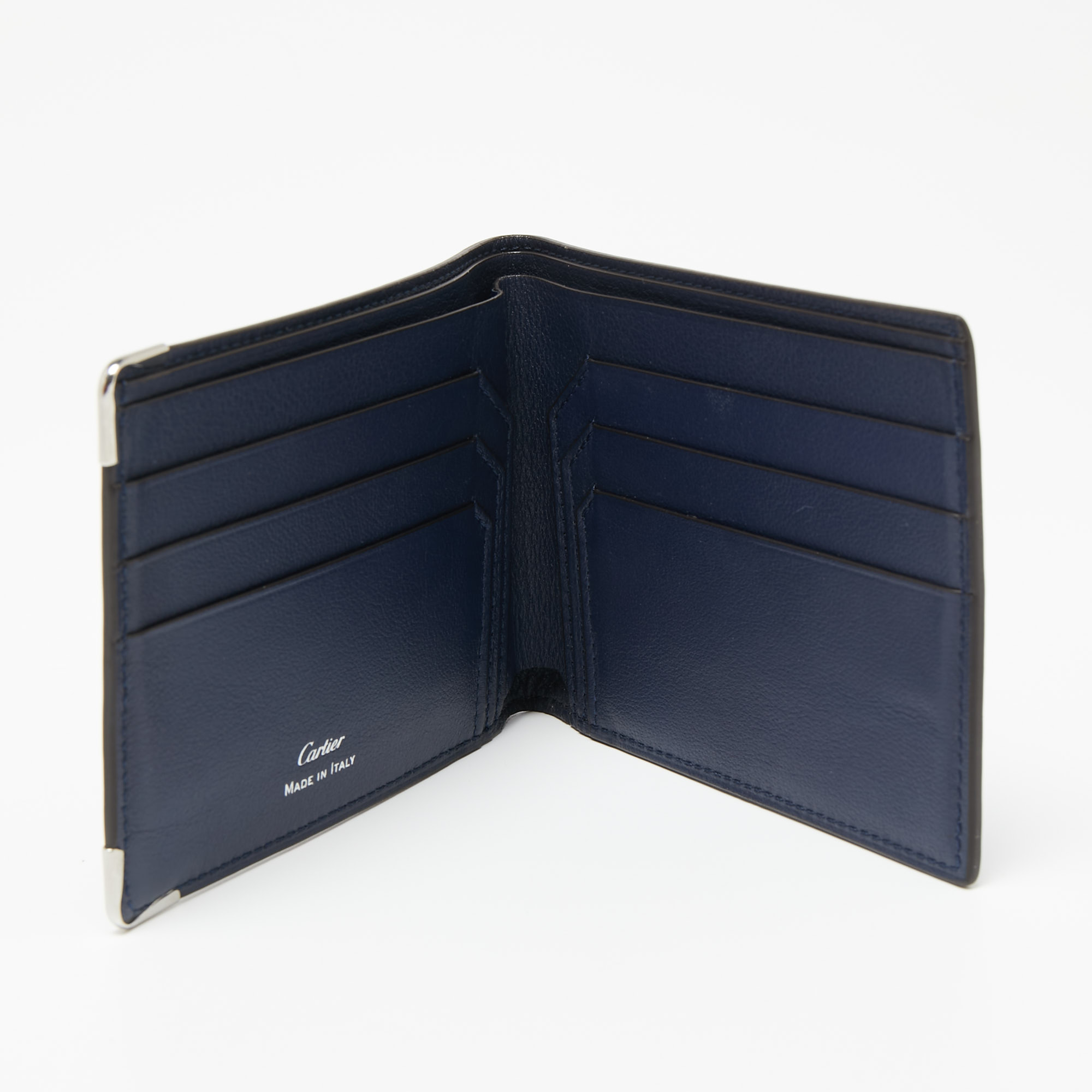 

Cartier Navy Blue Leather Must de Cartier Bifold Wallet