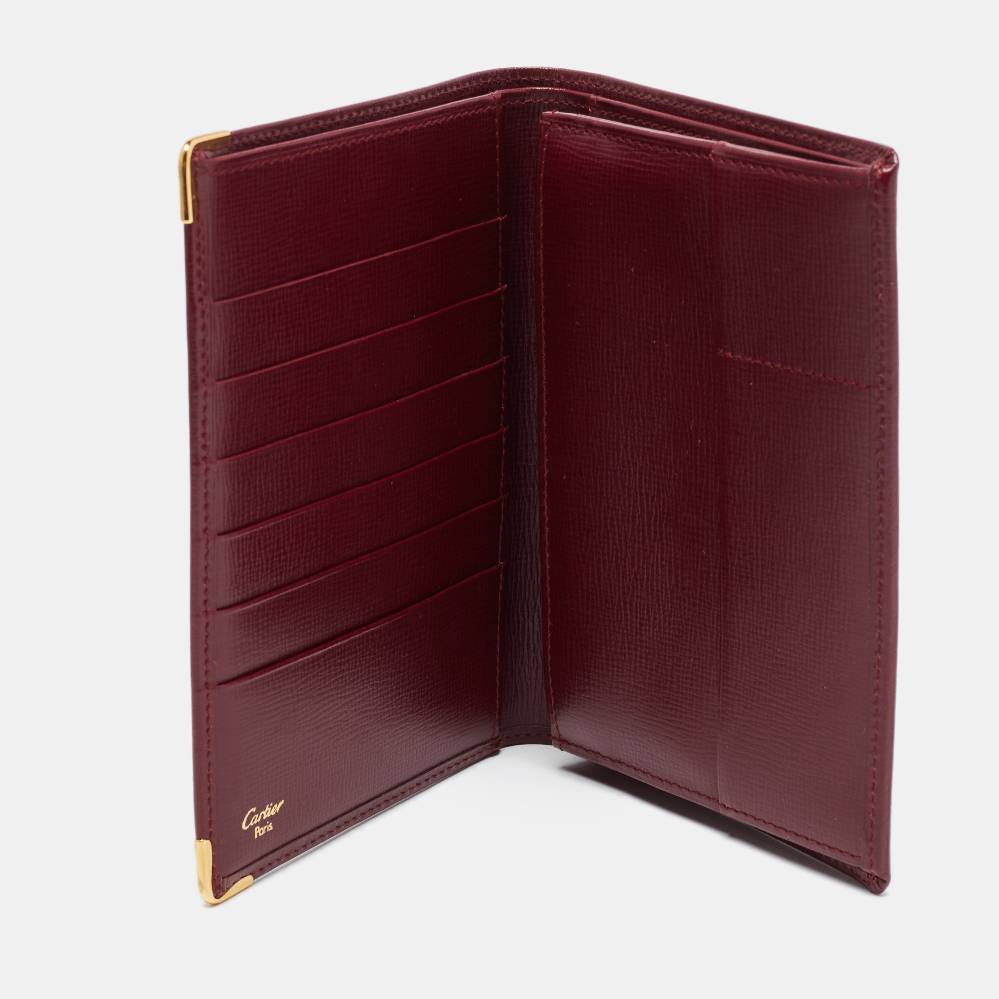 

Cartier Burgundy Leather Must de Cartier Bifold Card Holder