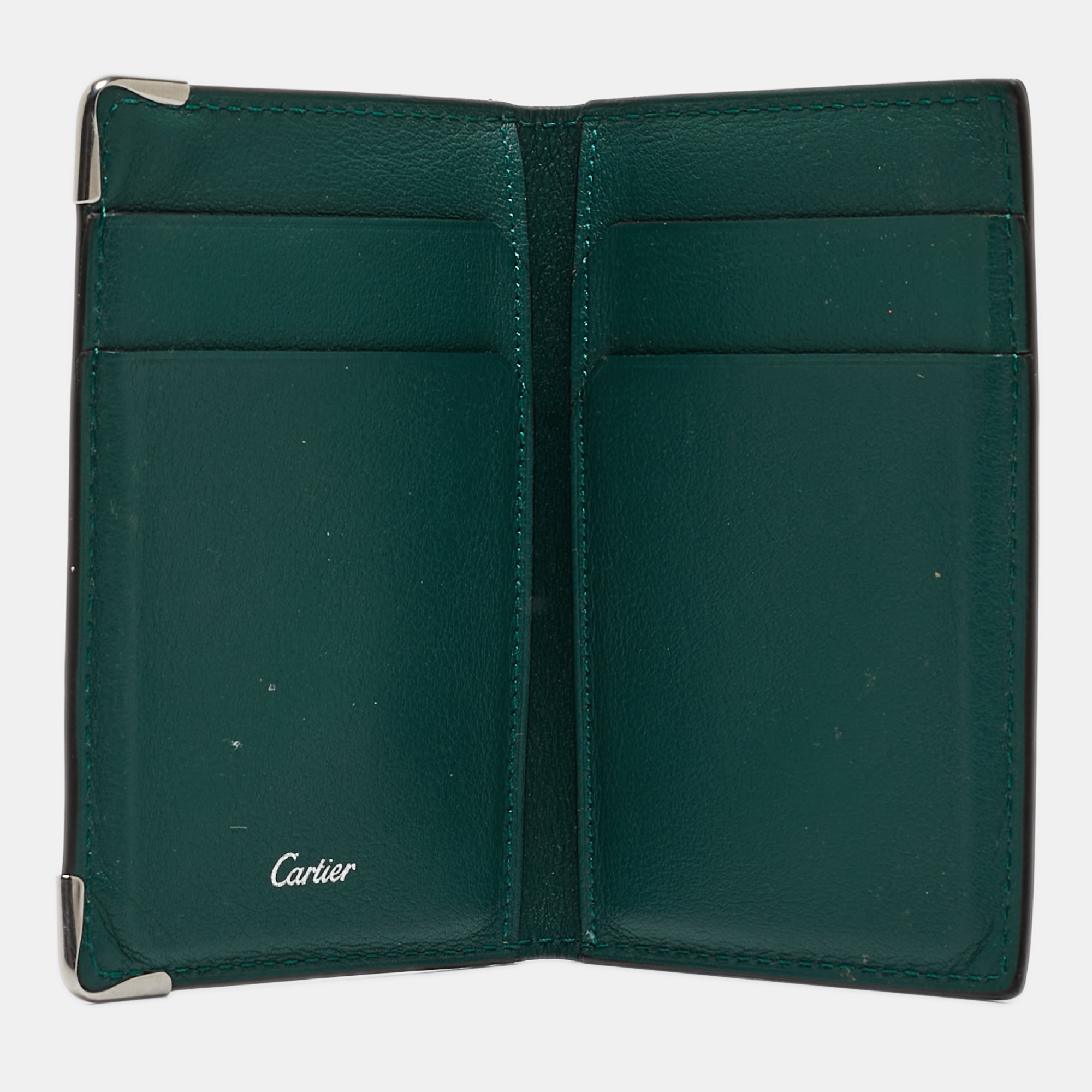 

Cartier Green Leather Must de Cartier 6CC Card Holder