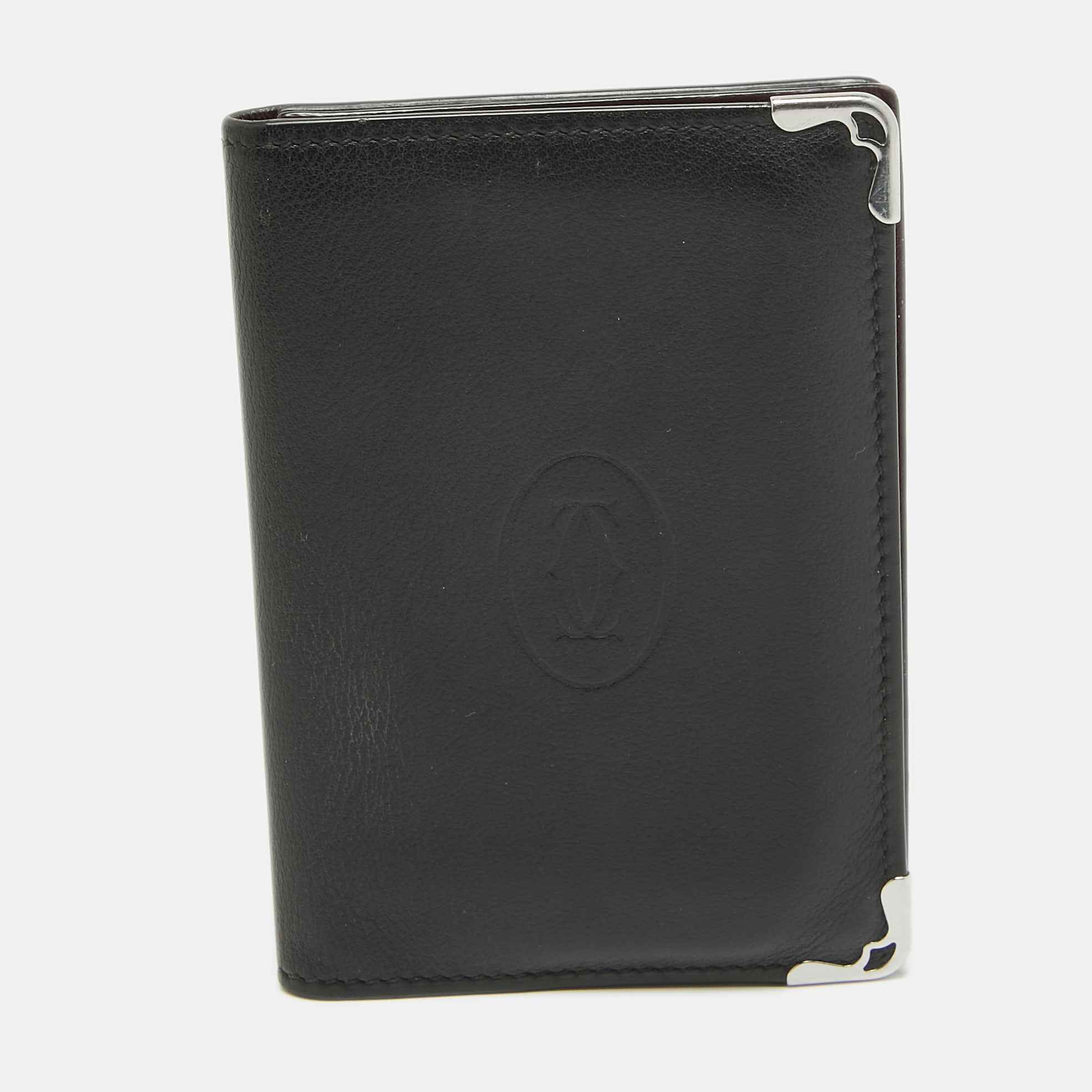 Cartier Black Leather Must de Cartier Business Card Holder