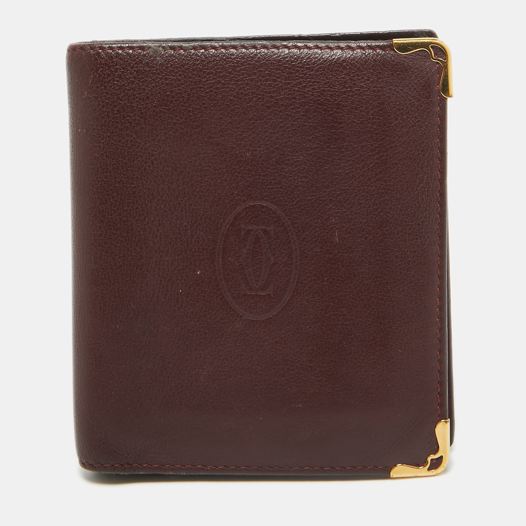 

Cartier Burgundy Leather Must De Cartier Bifold Wallet