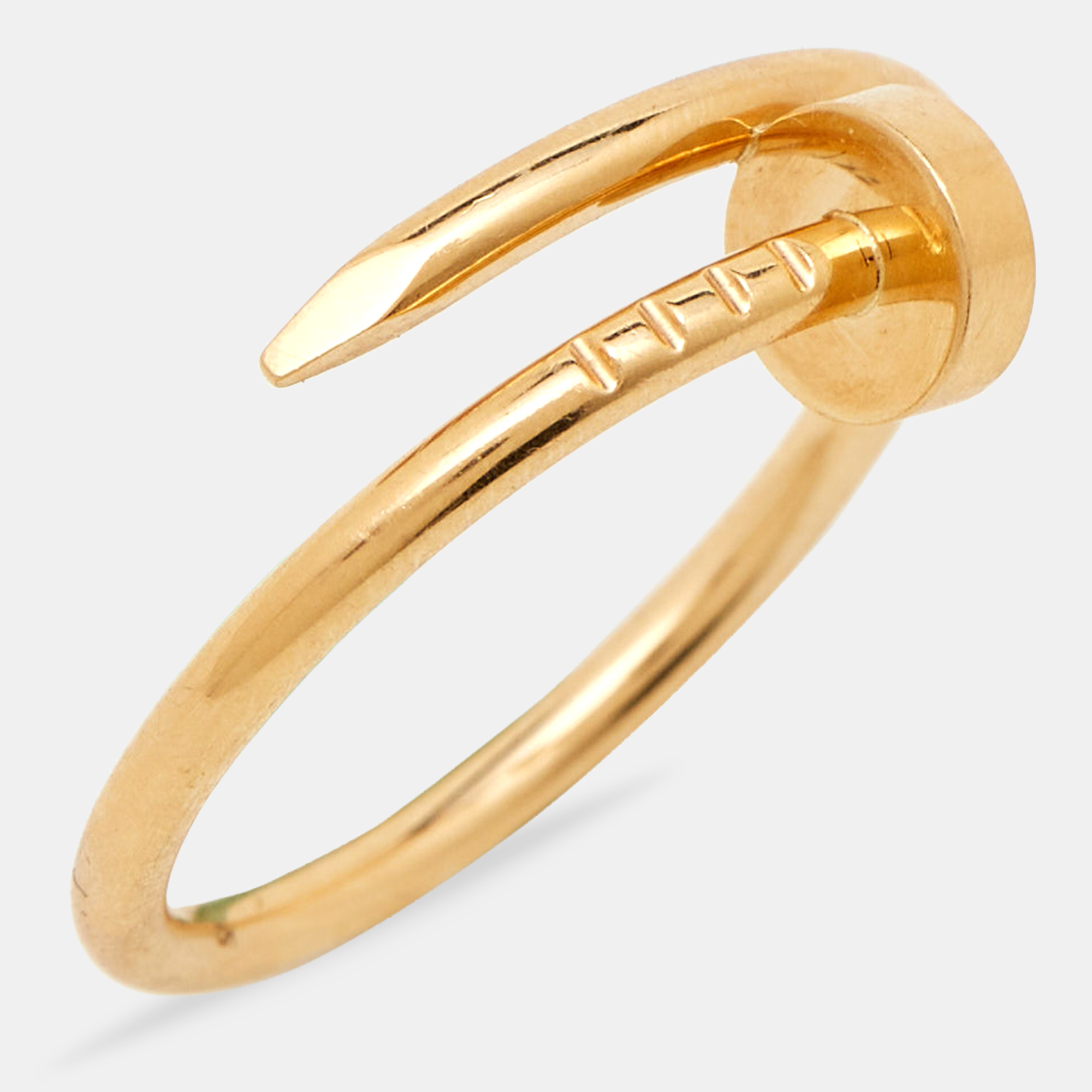 Cartier Juste Un Clou 18k Rose Gold Small Model Ring Size 57 
