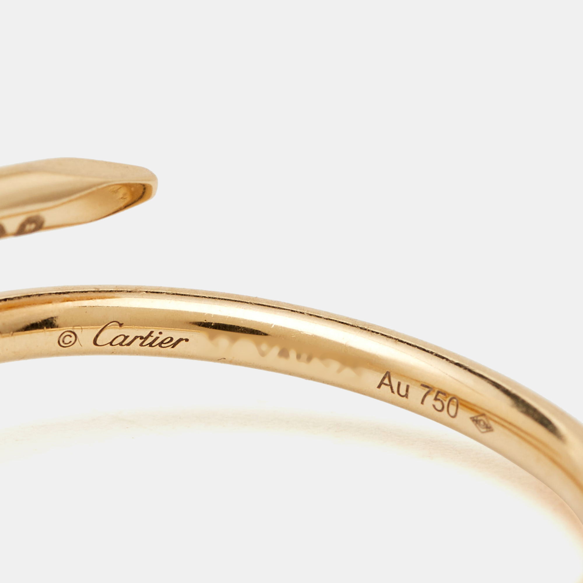 Cartier Juste Un Clou 18k Rose Gold Small Model Ring Size 57 