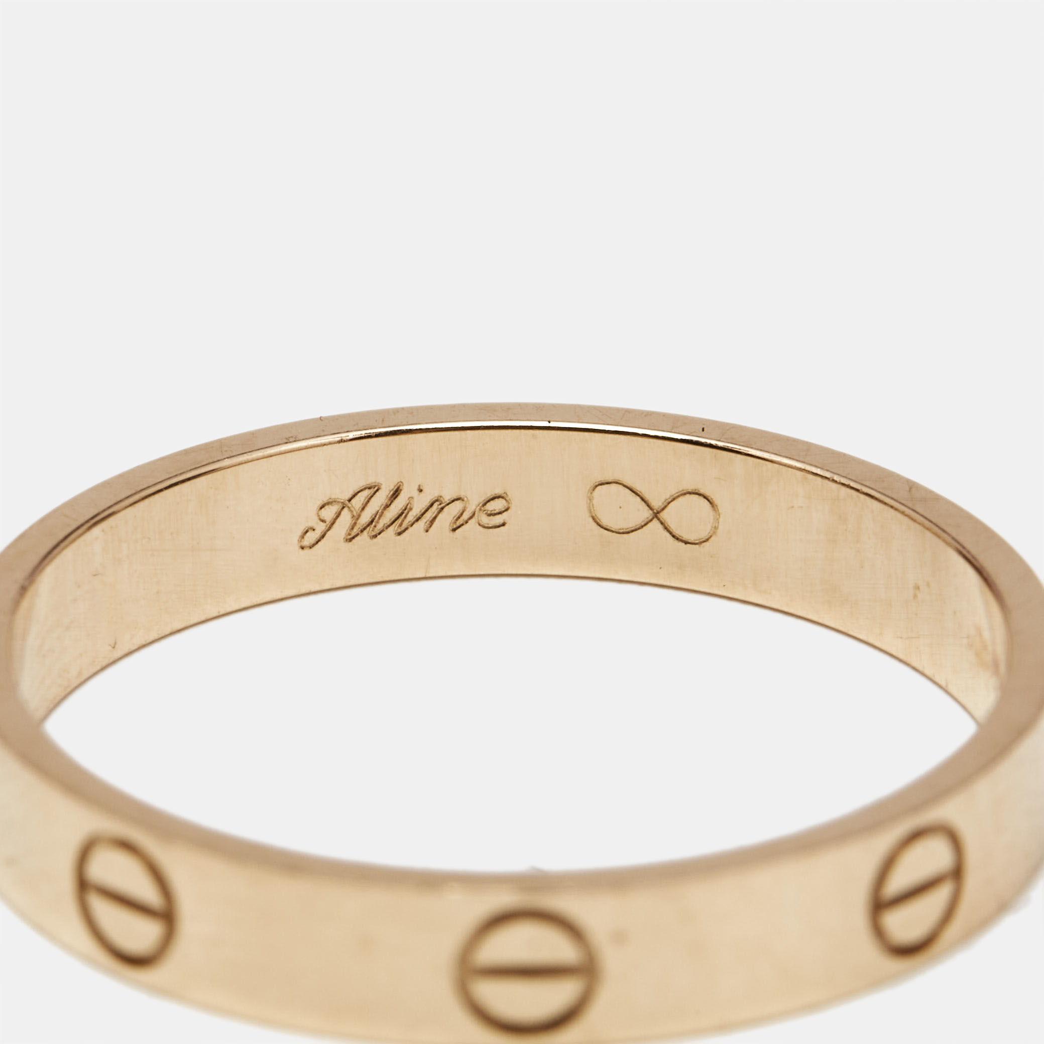 Cartier Love 18k Rose Gold Small Model Wedding Band Size 64 