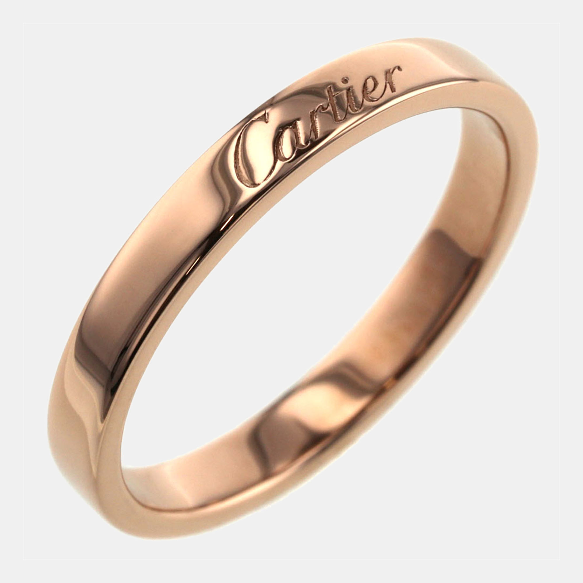 Pre-owned Cartier Wedding Ring Size 57 In Pink