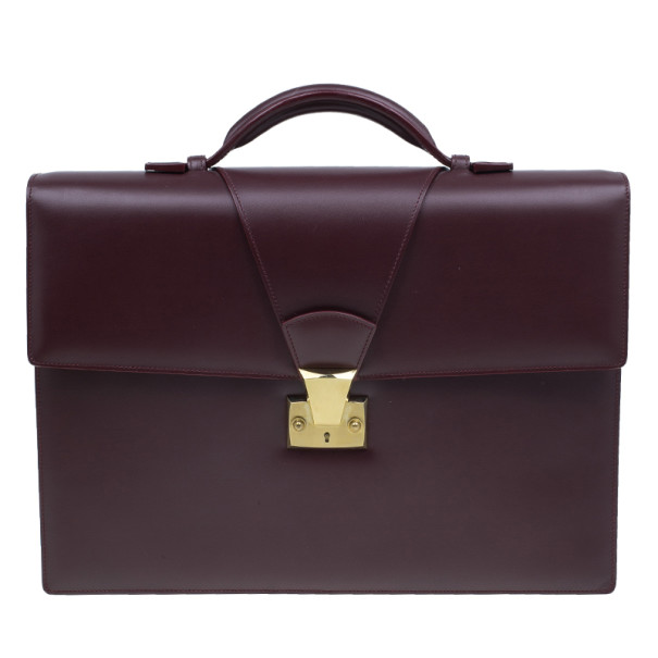 Cartier Crimson Leather Pasha Briefcase Cartier | The Luxury Closet