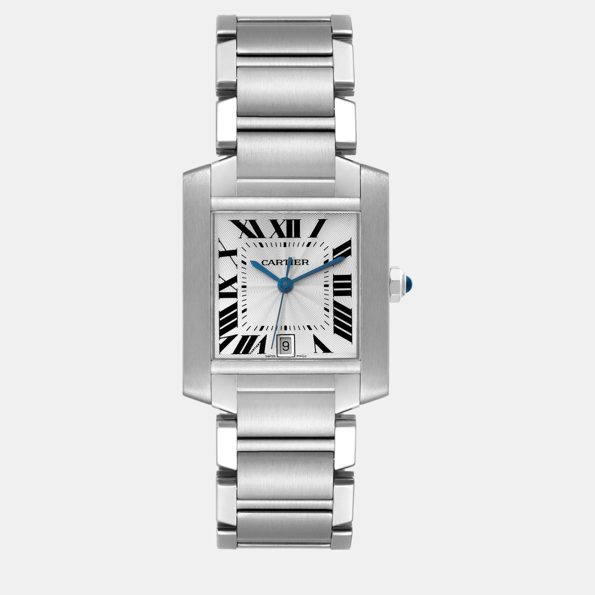 

Cartier Tank Francaise Large Automatic Steel Men's Watch W51002Q3, Silver