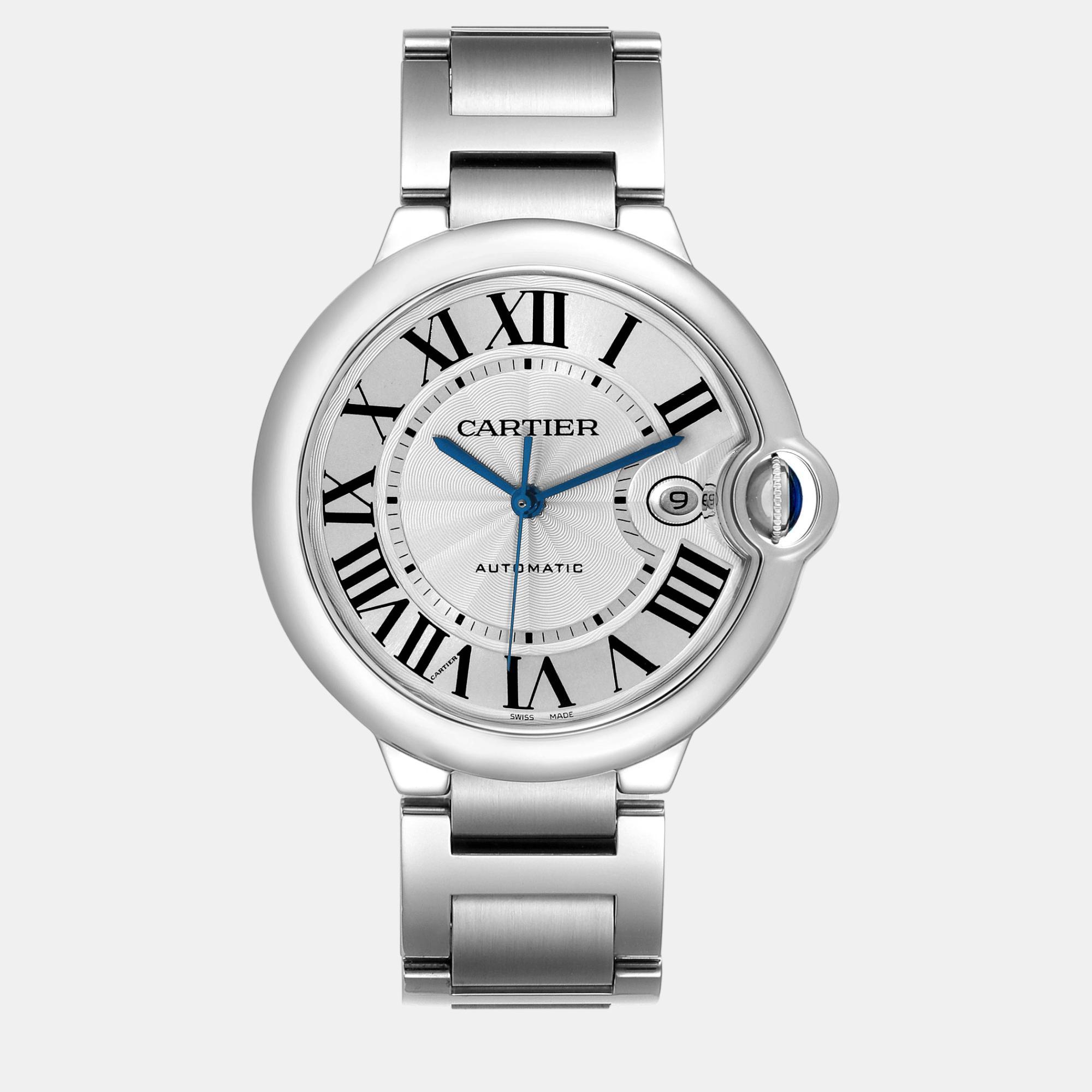 

Cartier Ballon Bleu 42 Automatic Silver Dial Steel Men's Watch W69012Z4