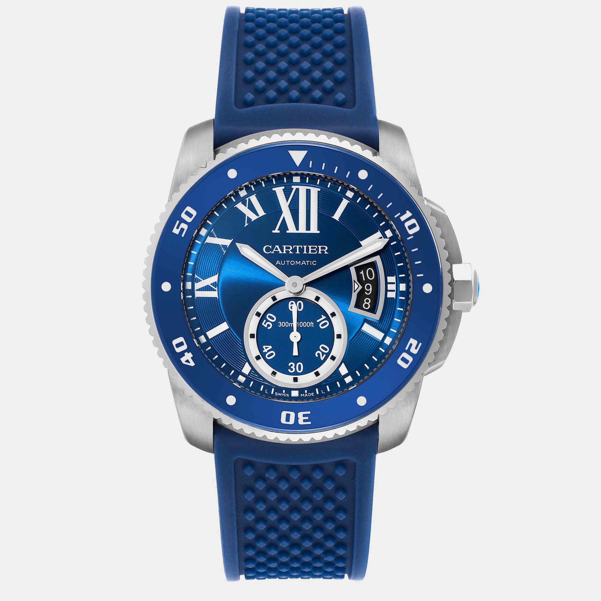 

Cartier Calibre Diver Blue Dial Steel Men's Watch 42.0 mm