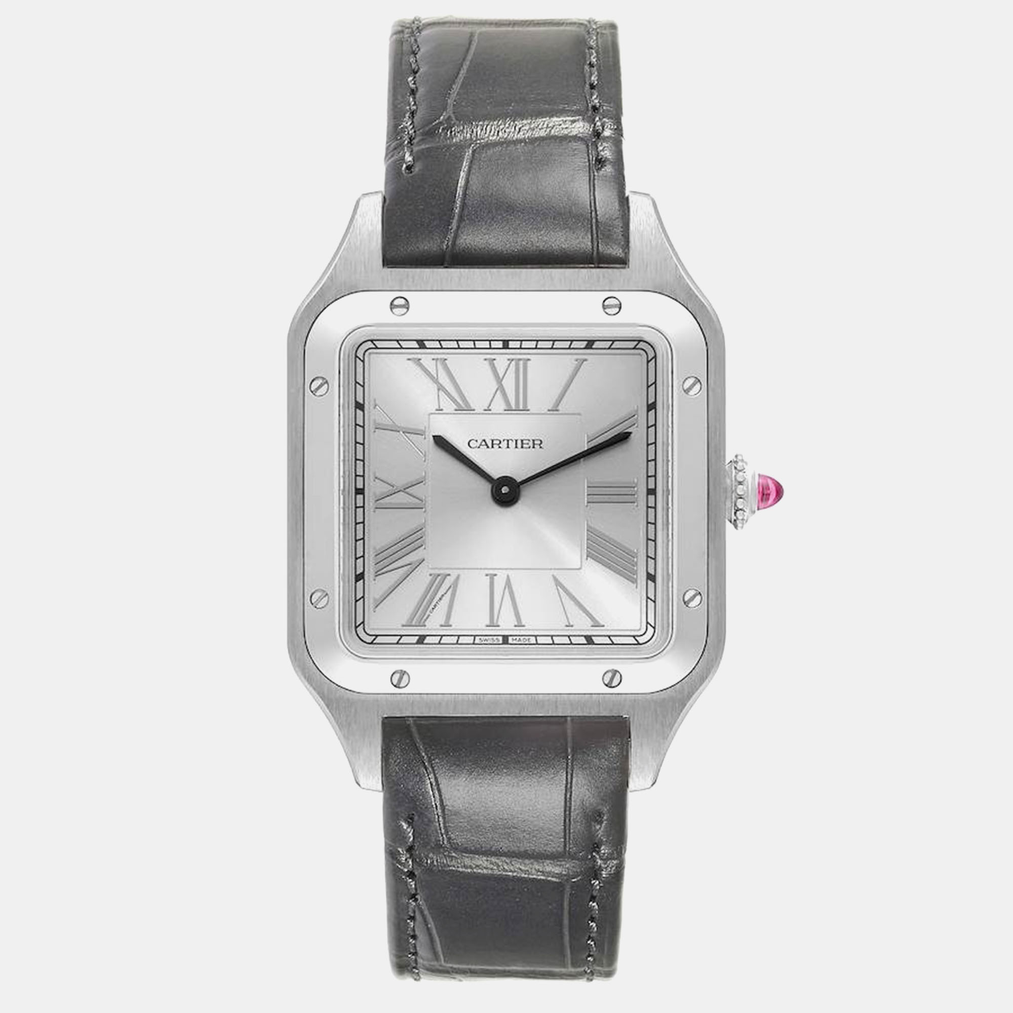 

Cartier Santos Dumont Le Bresil Platinum Limited Edition Mens Watch WSSA0046 43.5 mm x 31.4 mm, Silver