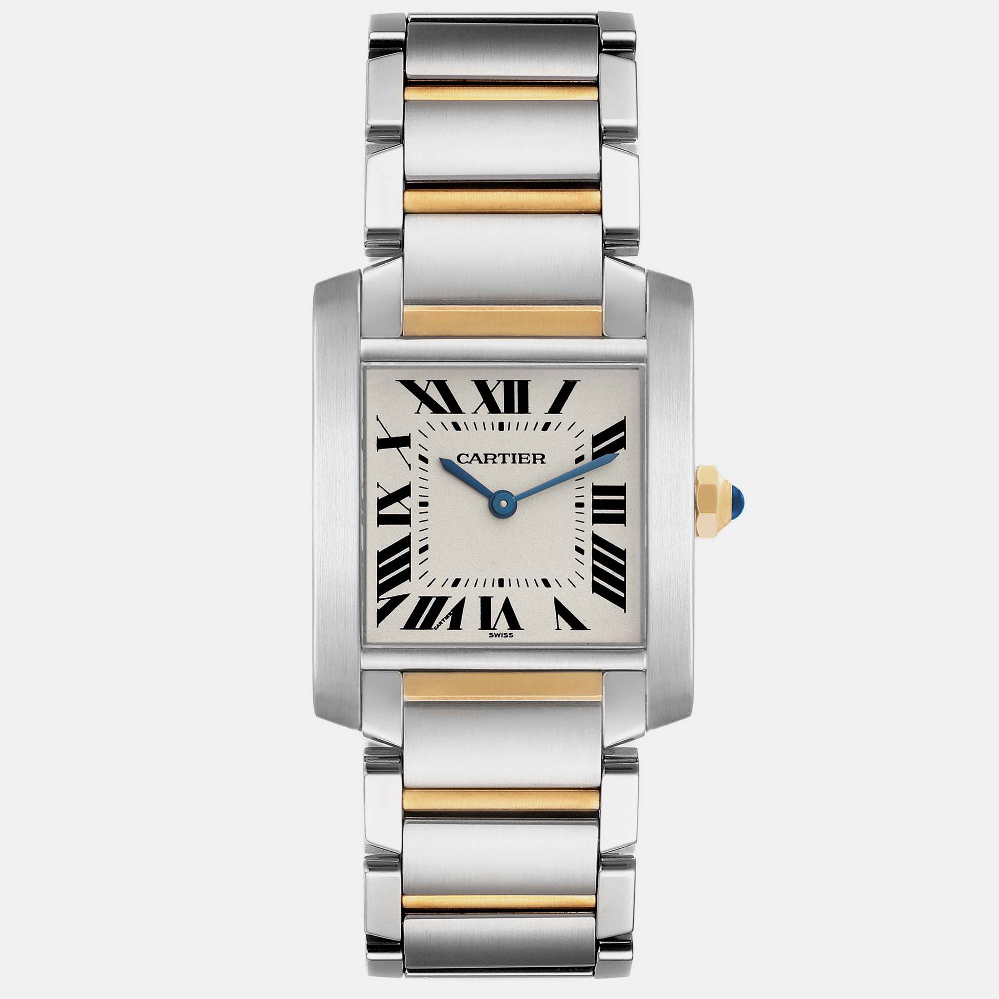 

Cartier Tank Francaise Steel Yellow Gold Mens Watch W51006Q4 25 mm x 30 mm, Silver