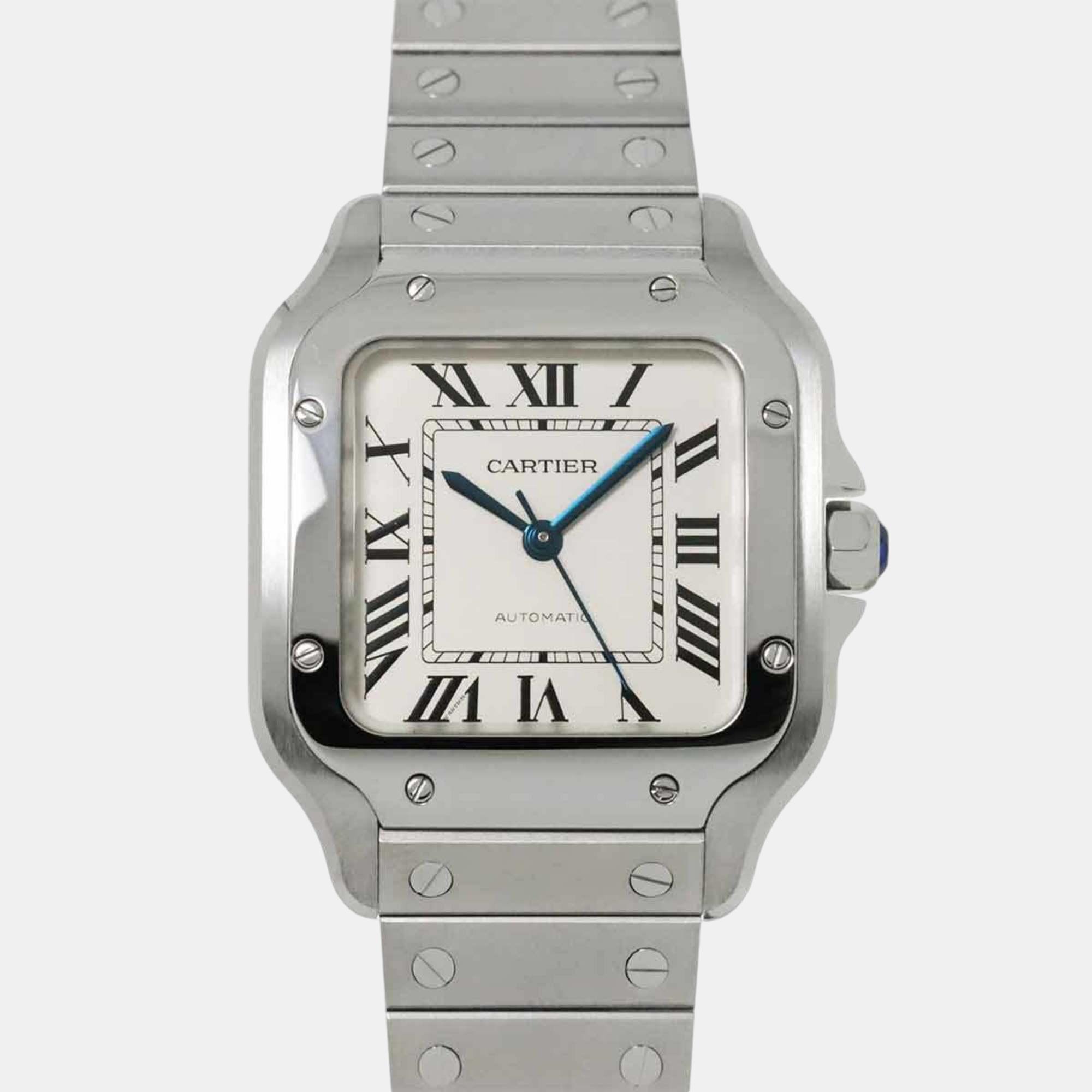 

Cartier Silver Santos de MM WSSA0010 Men's Watch Automatic