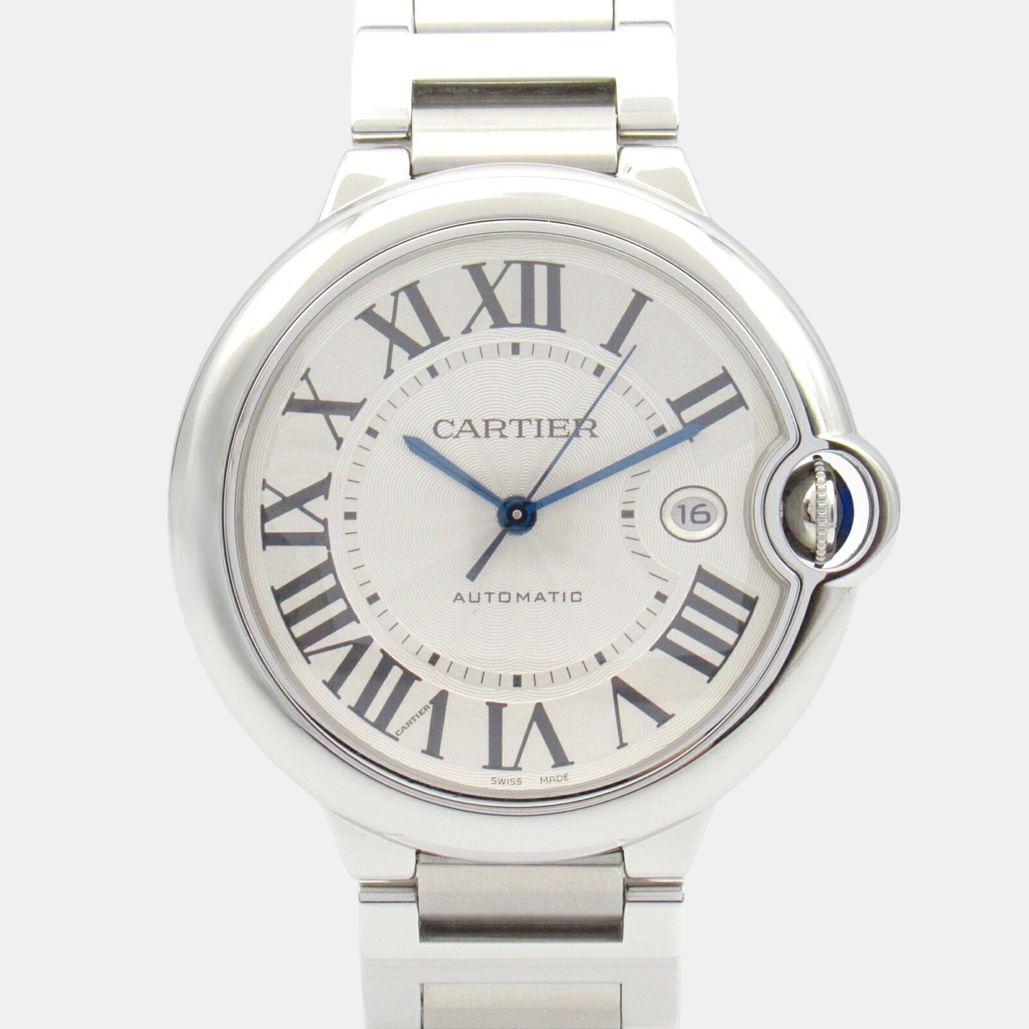 

Cartier Silver Ballon Bleu LM Stainless Steel Men's Wristwatch