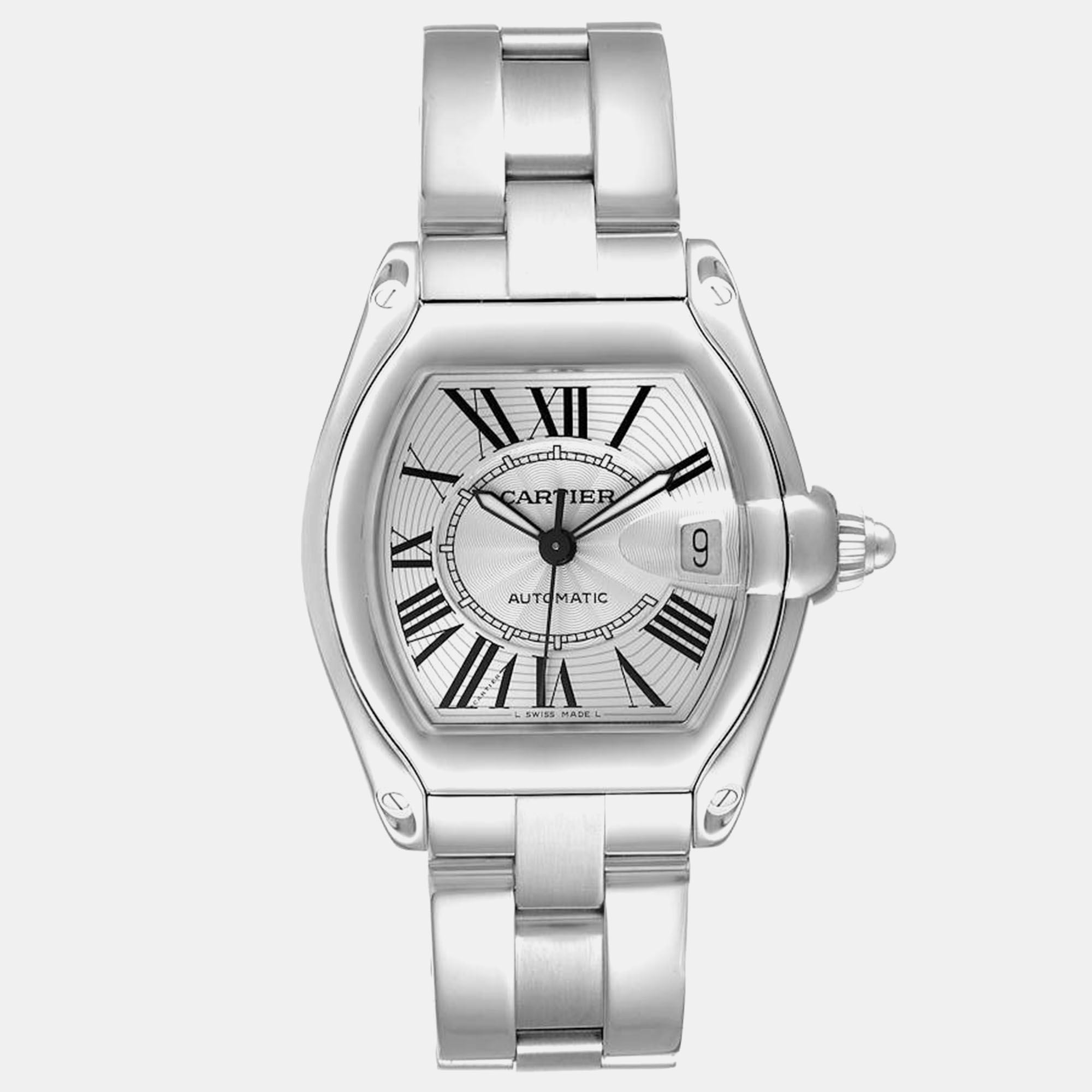 

Cartier Roadster Large Silver Dial Steel Mens Watch W62025V3