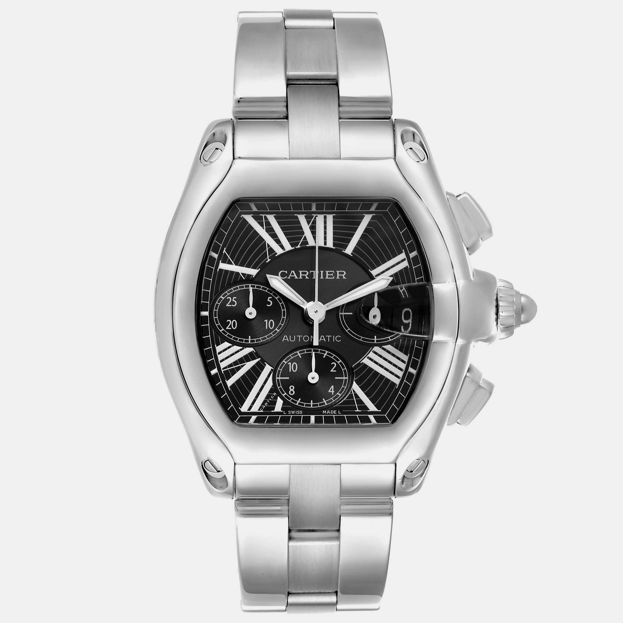 

Cartier Roadster XL Chronograph Steel Men's Watch 43.0 mm, Black