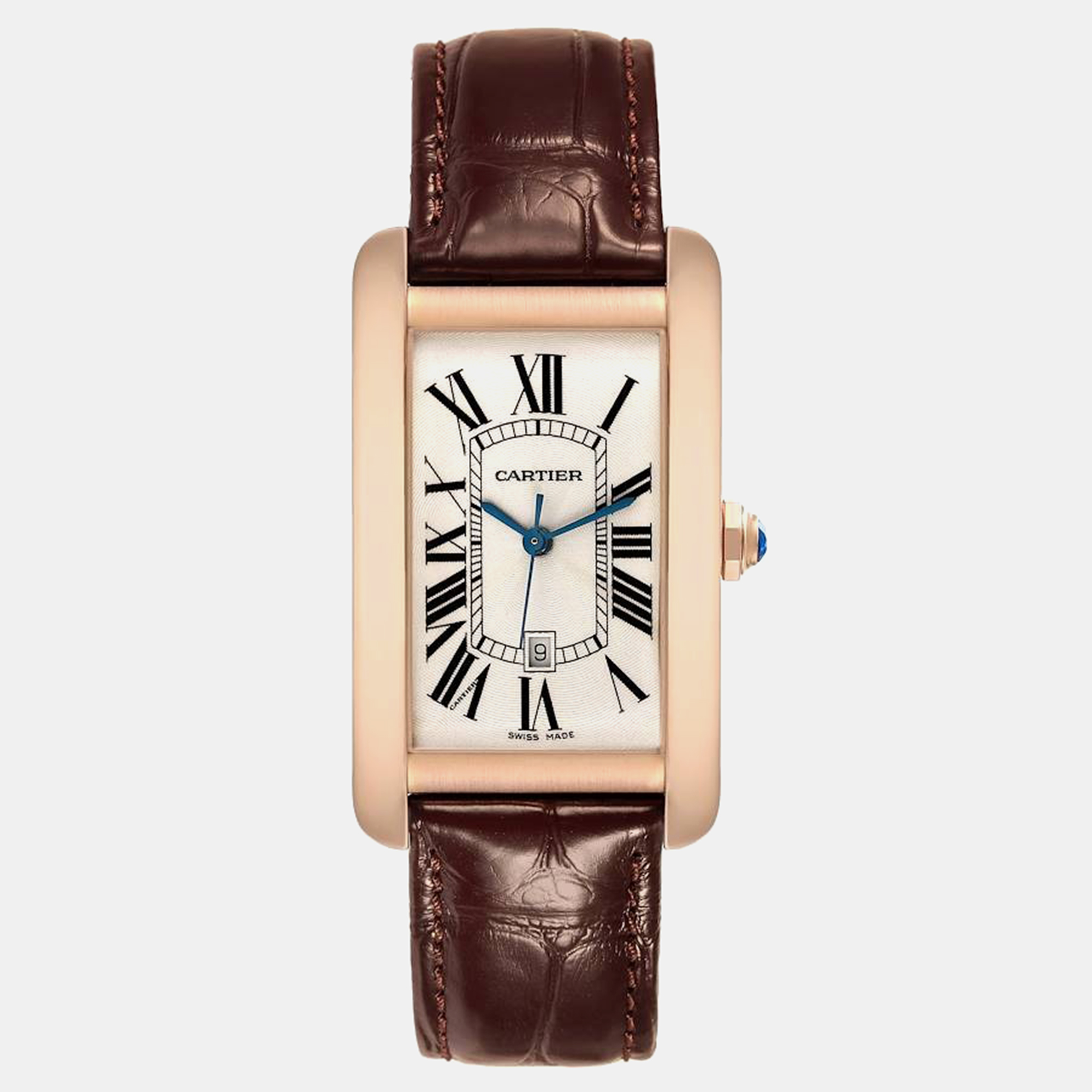 

Cartier Tank Americaine Large Rose Gold Mens Watch W2609156 26.6 mm x 45.1 mm, Pink