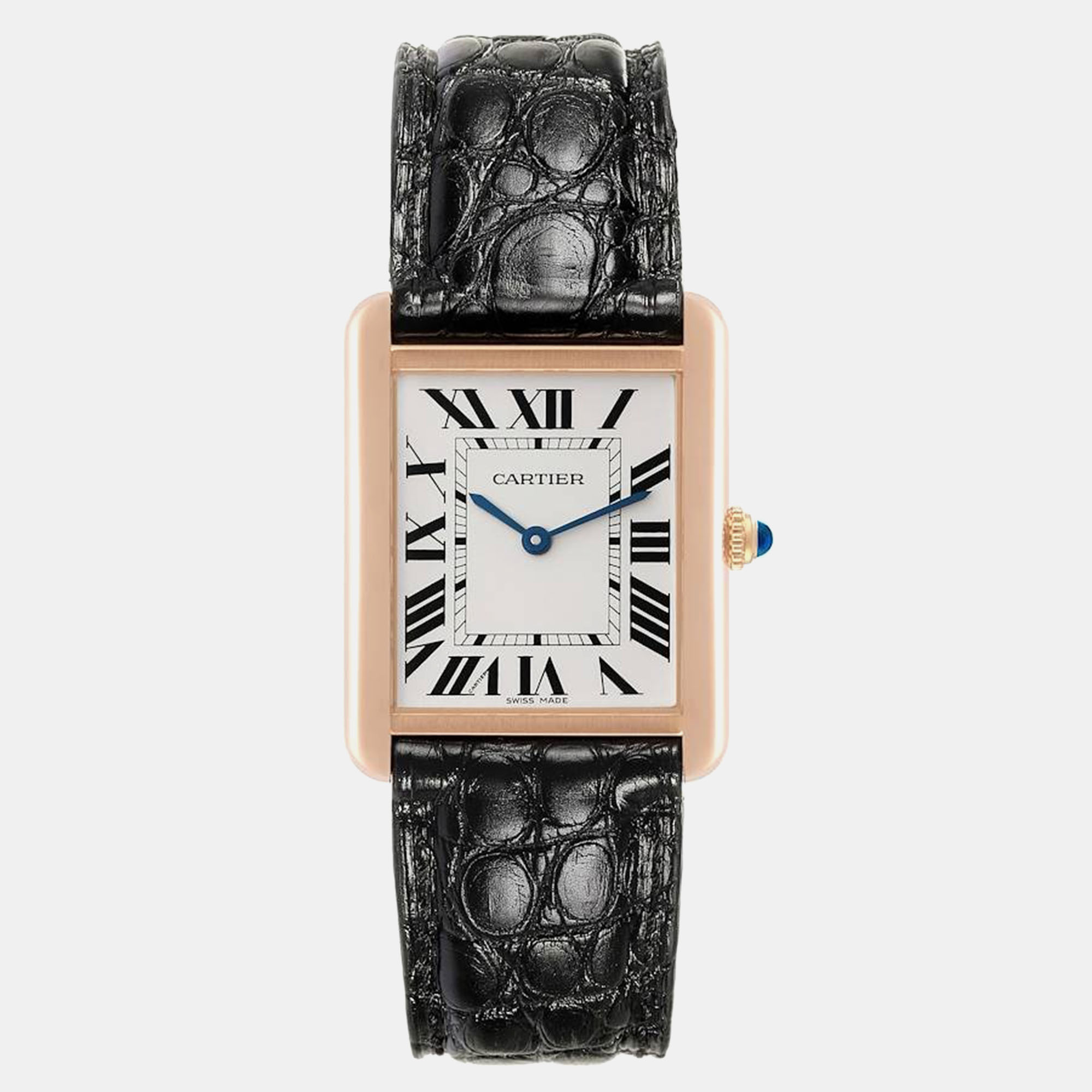 

Cartier Tank Solo Large Steel Rose Gold Steel Men's Watch W5200025 34 x 27 mm, Silver