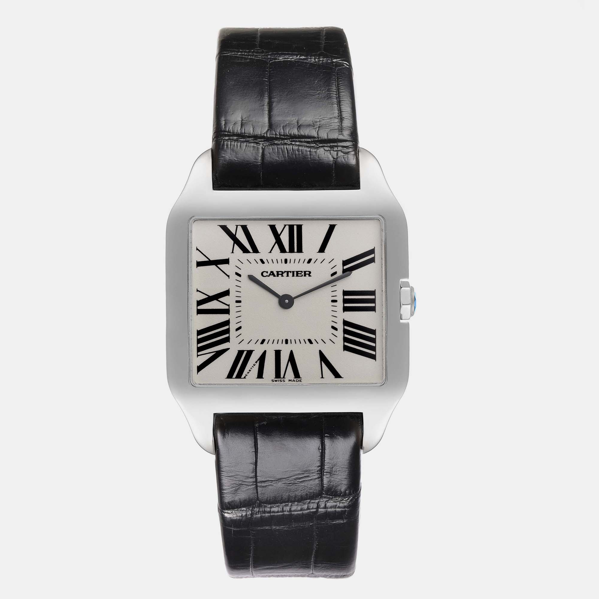 

Cartier Santos Dumont White Gold Silver Dial Men's Watch