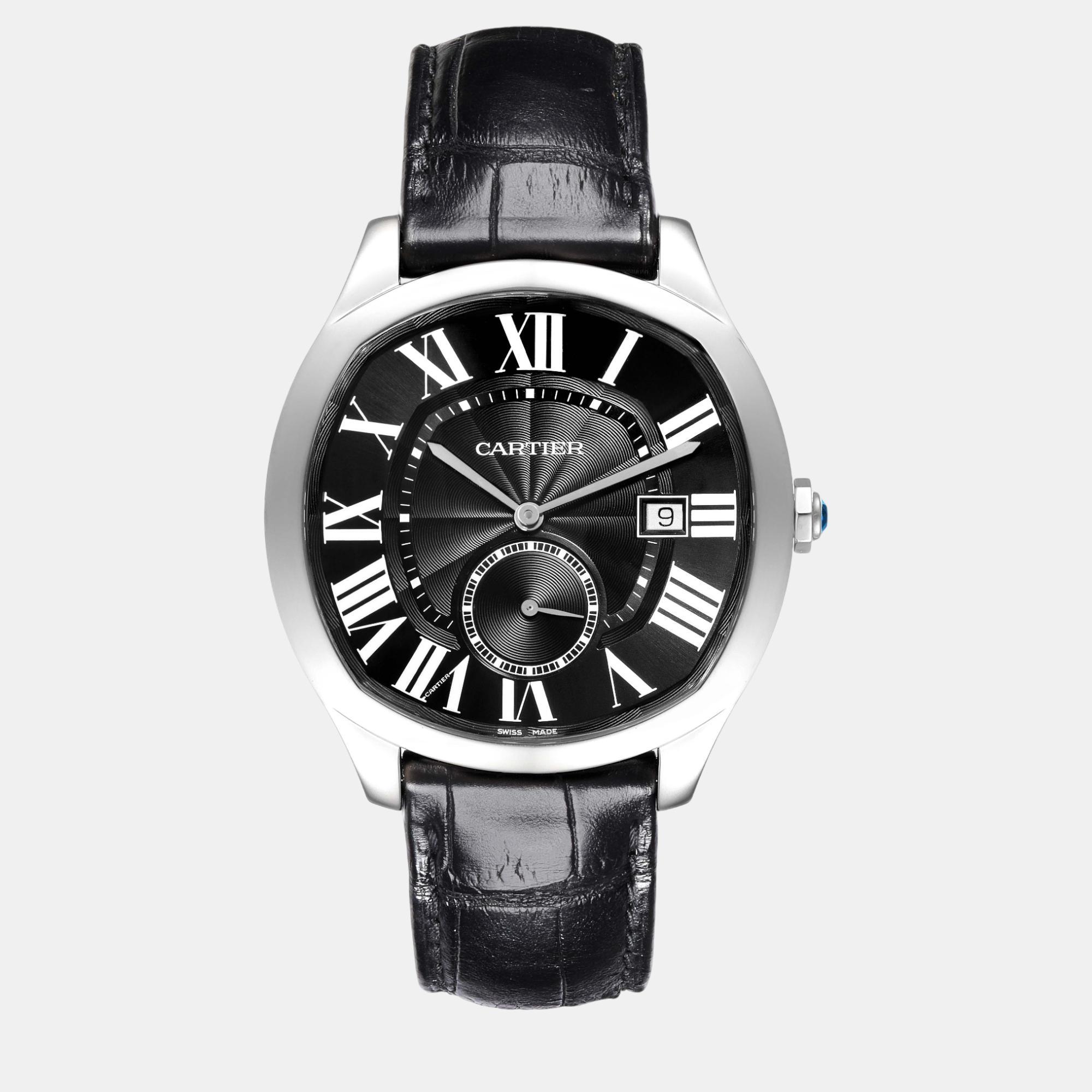 

Cartier Drive de Cartier Black Dial Steel Mens Watch WSNM0009