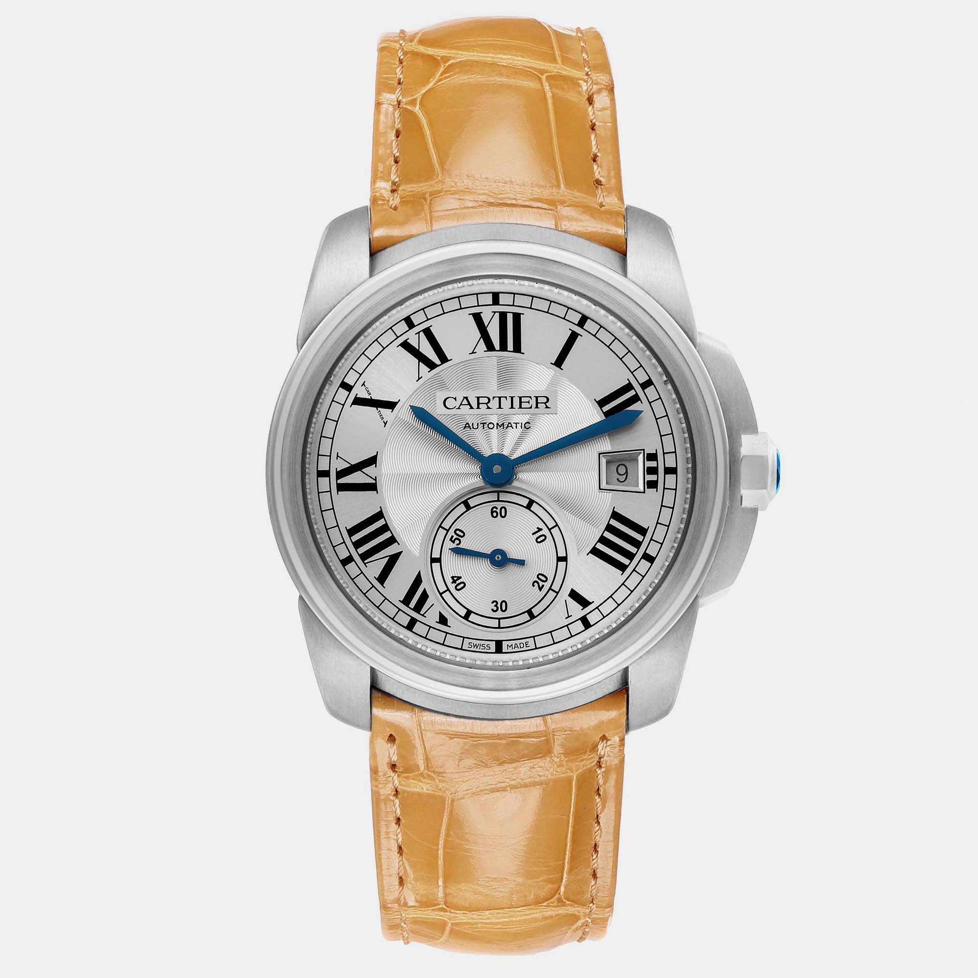 

Calibre De Cartier Stainless Steel Silver Dial Men's Watch 38.0 mm