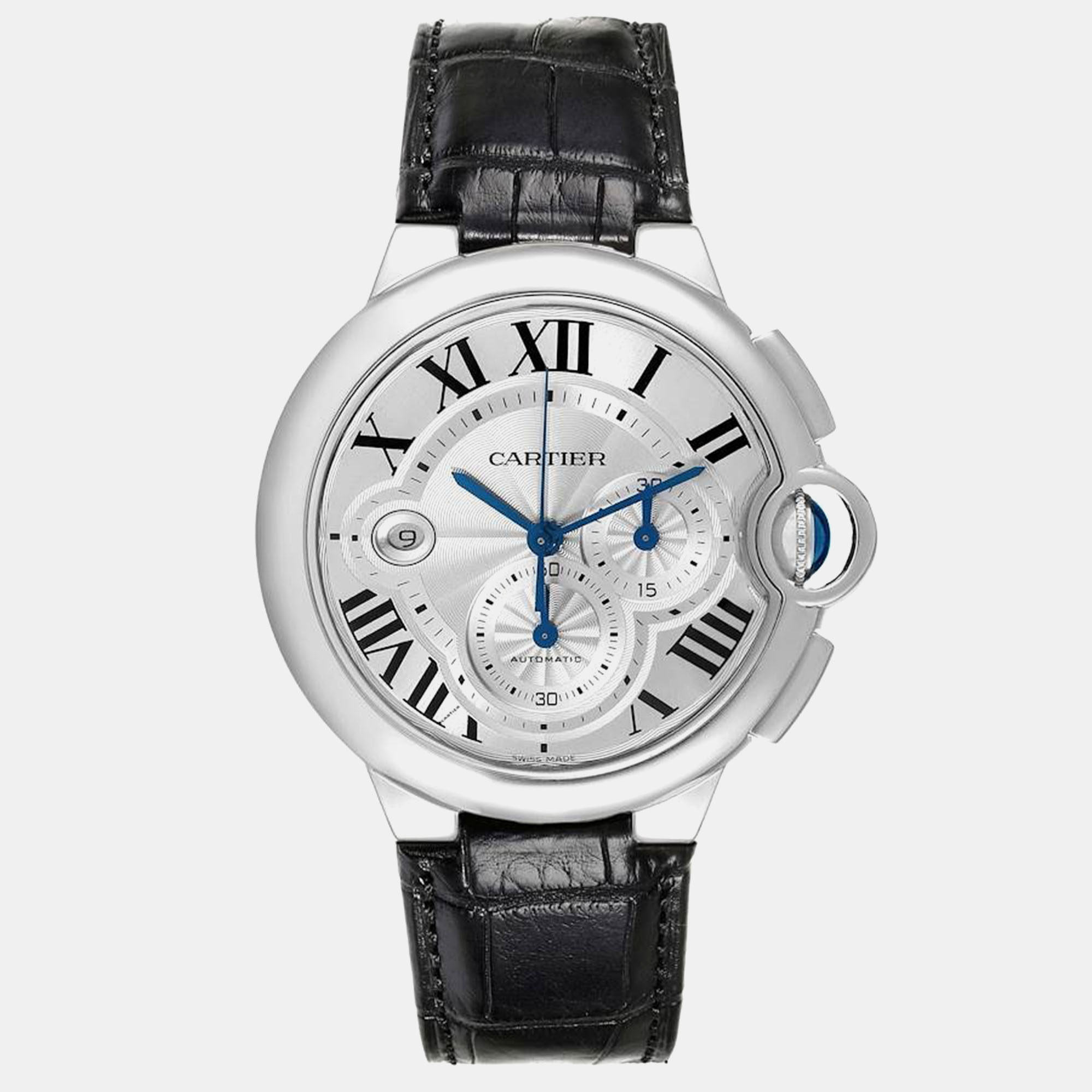 

Cartier Ballon Bleu XL Silver Dial Steel Mens Watch W6920002