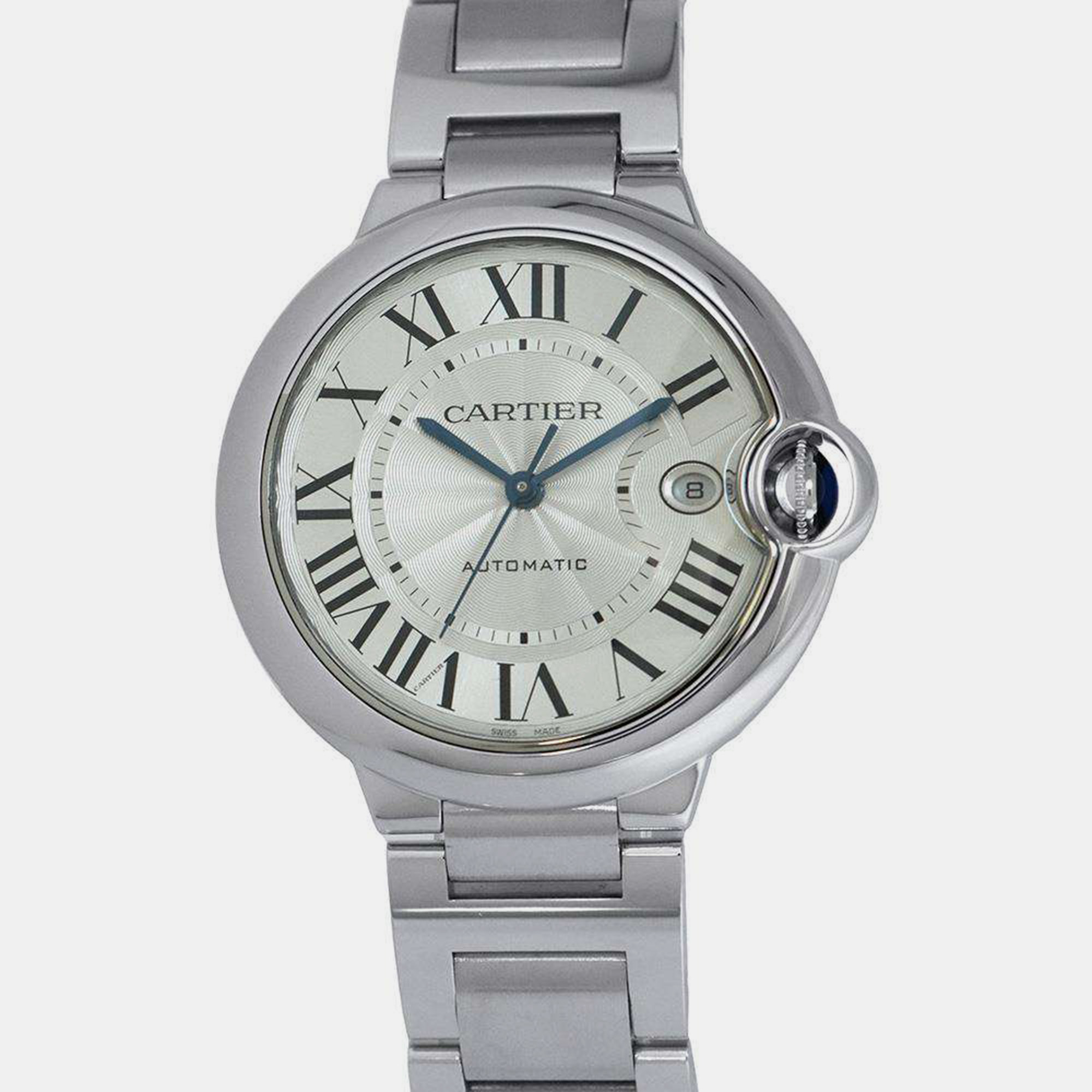 

Cartier Stainless Steel Silver Dial Ballon Blue de Cartier Watch Wristwatch