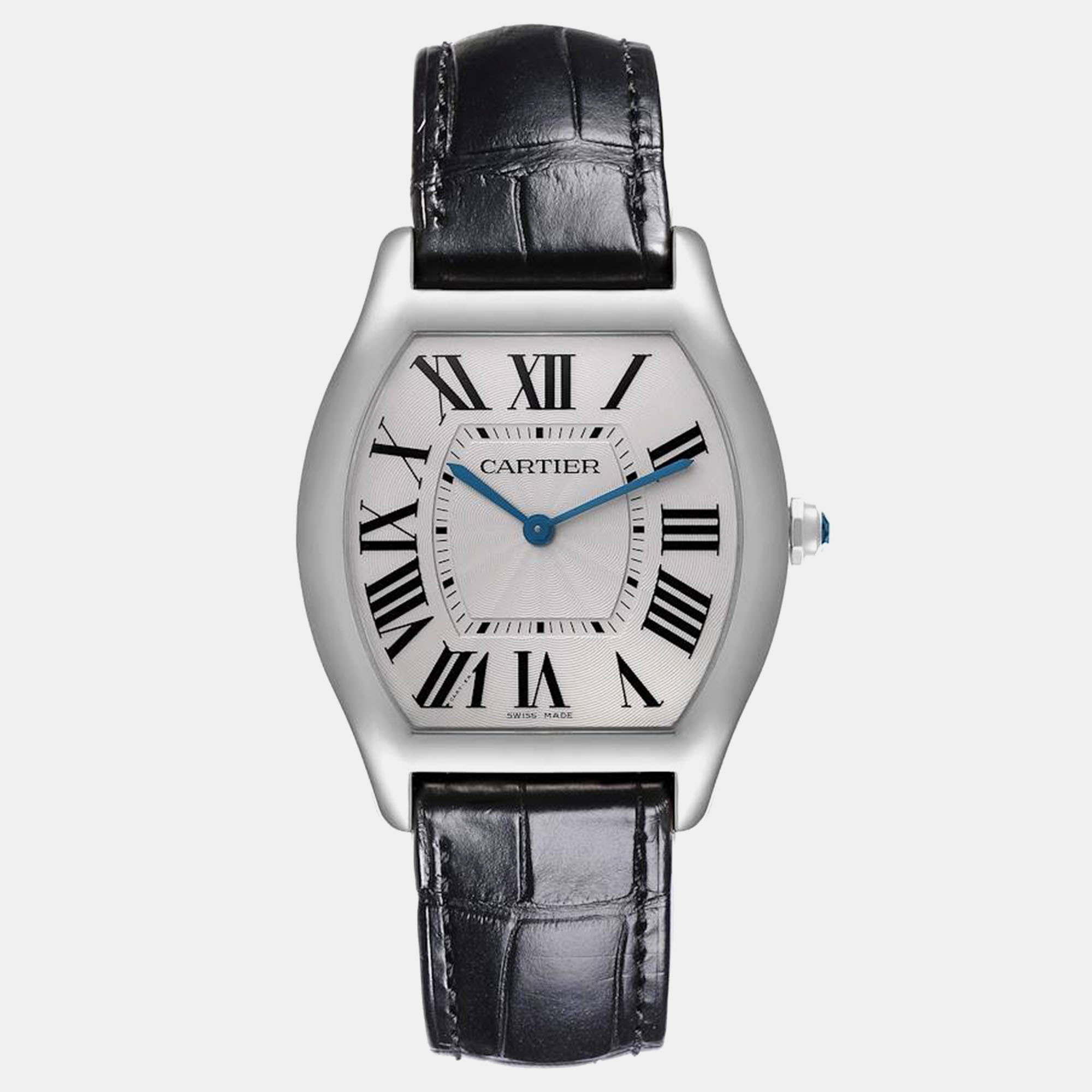 

Cartier Tortue Large White Gold Silver Dial Mens Watch WGTO0003 34.5 mm x 43 mm