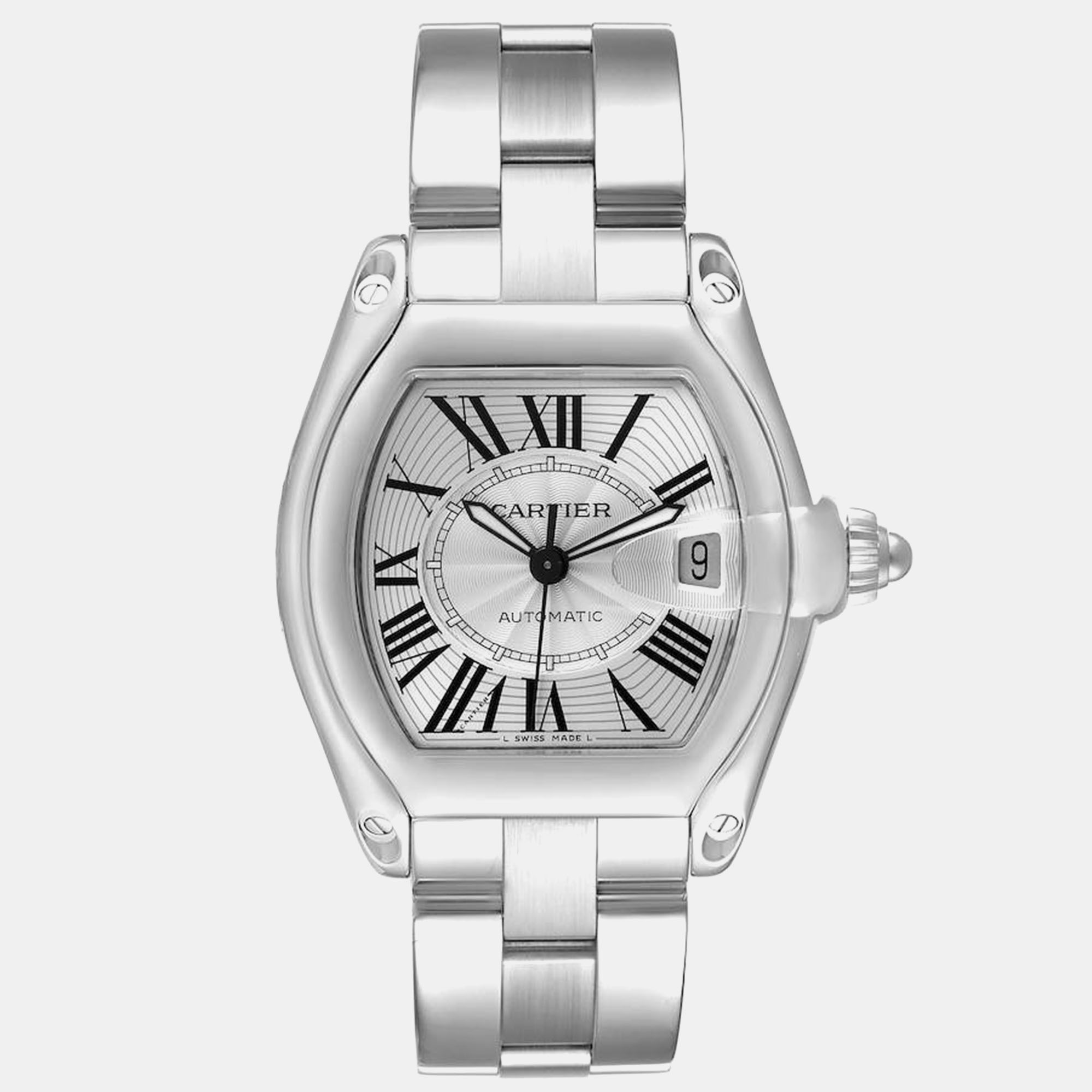 

Cartier Roadster Large Silver Dial Steel Men's Watch W62025V3 38 x 43 mm